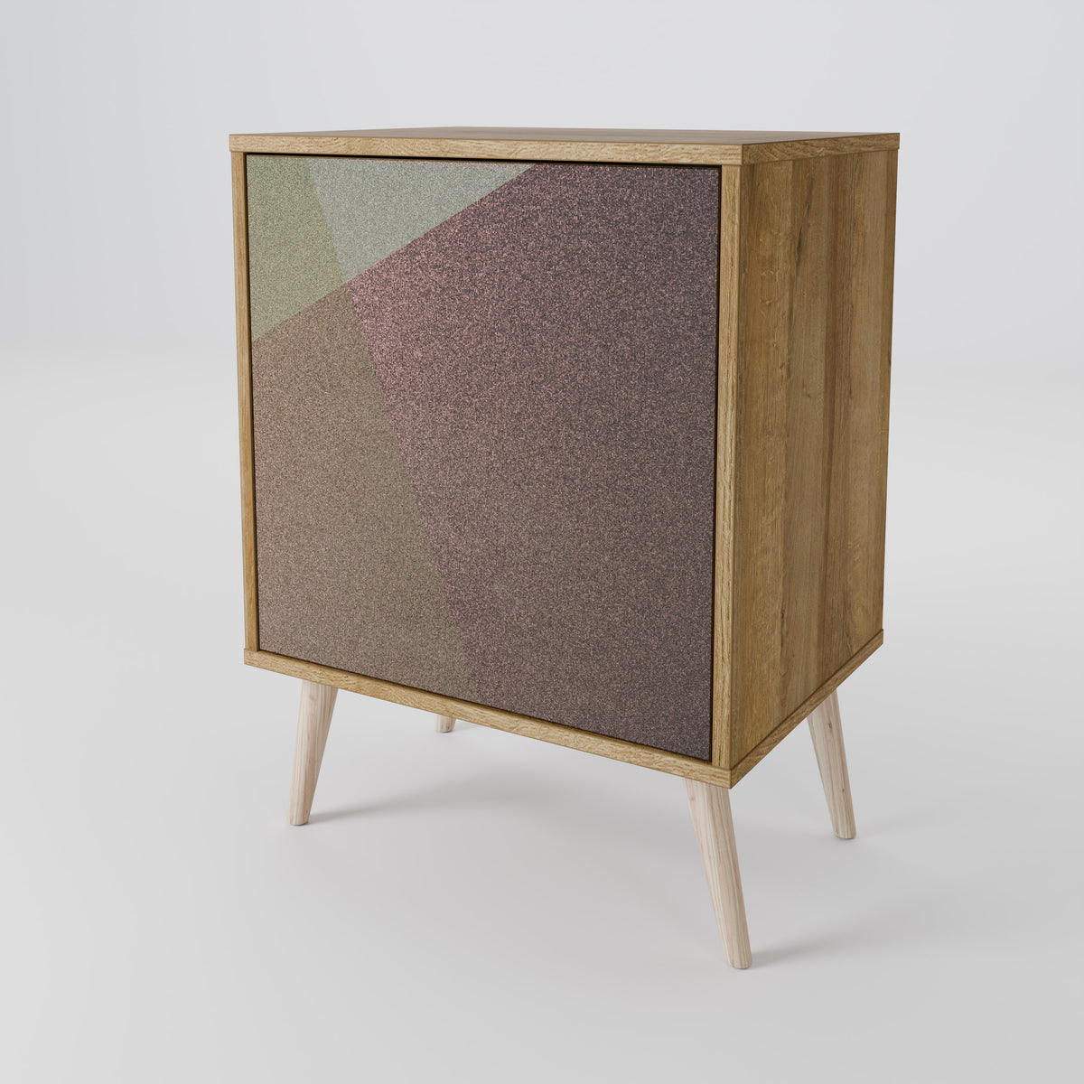 BEIGE GEOMETRY 1-Door Sideboard