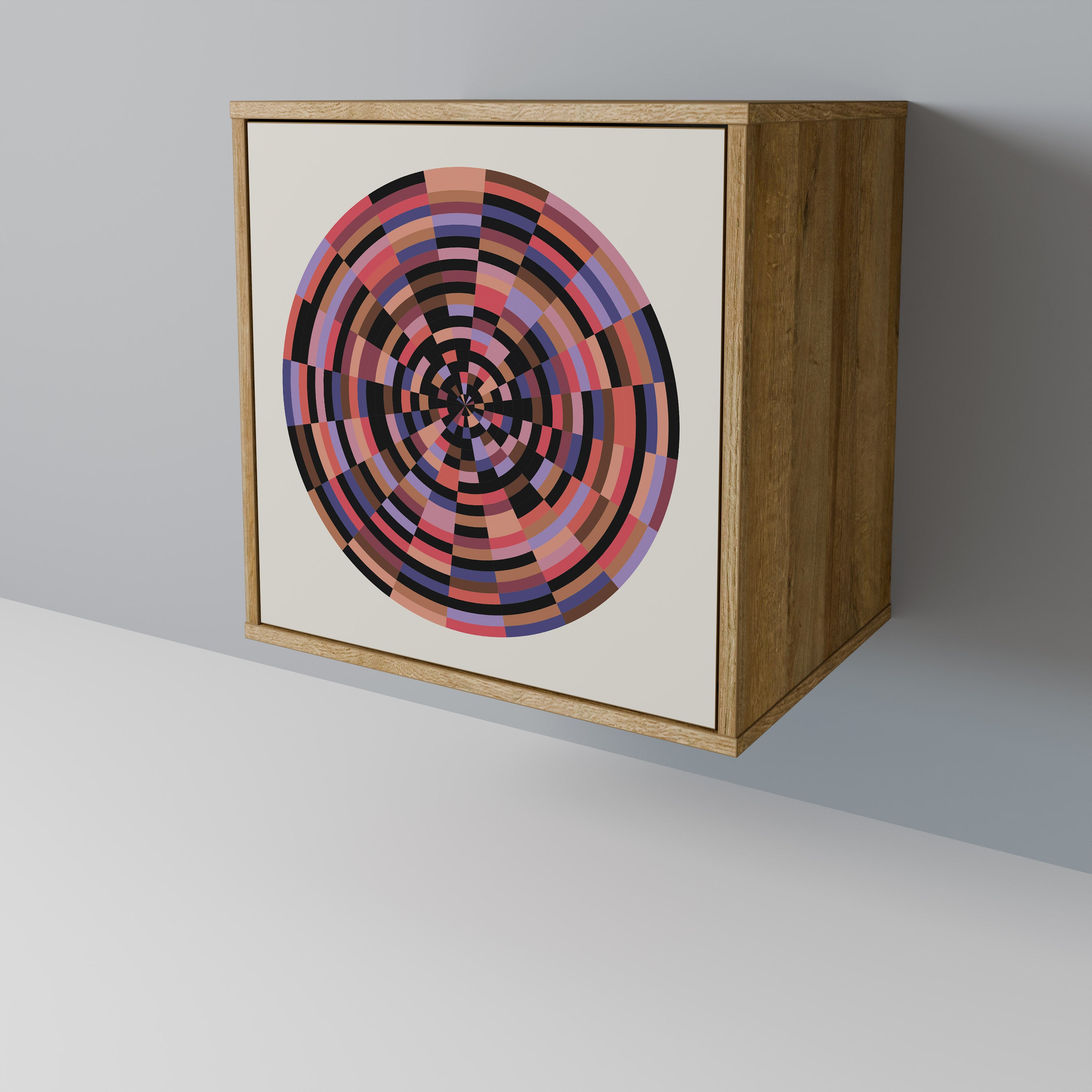 BROWN CIRCLES Aparador de 1 Porta