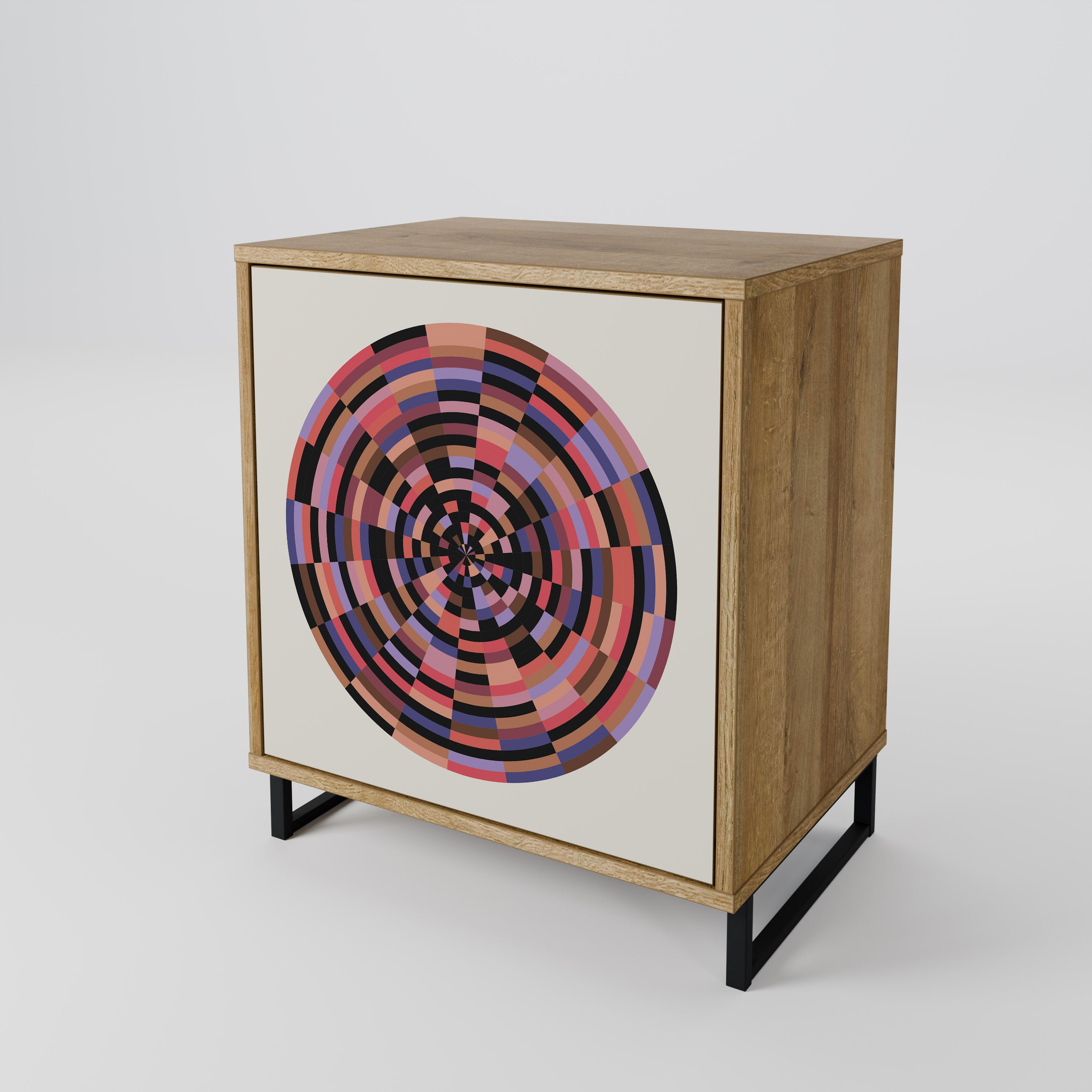 BROWN CIRCLES Aparador de 1 Porta