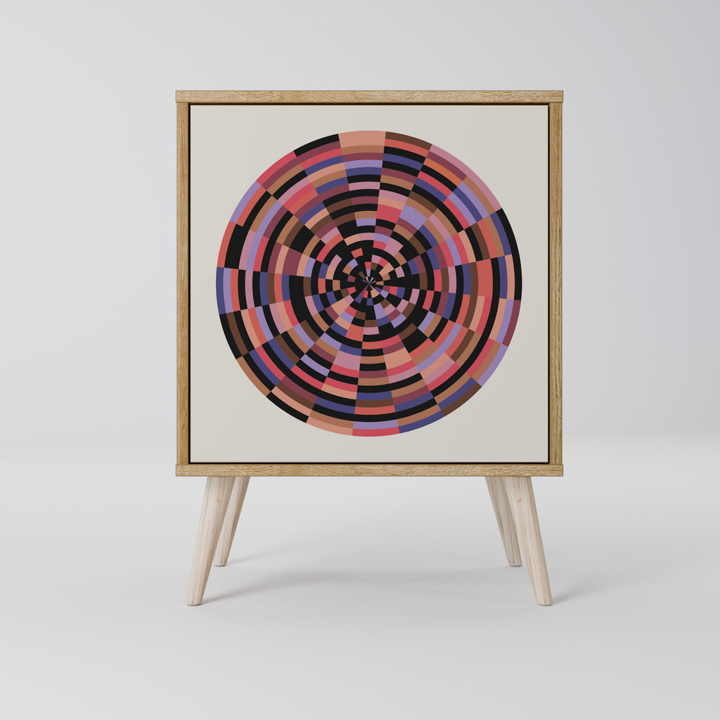 BROWN CIRCLES Aparador de 1 Porta