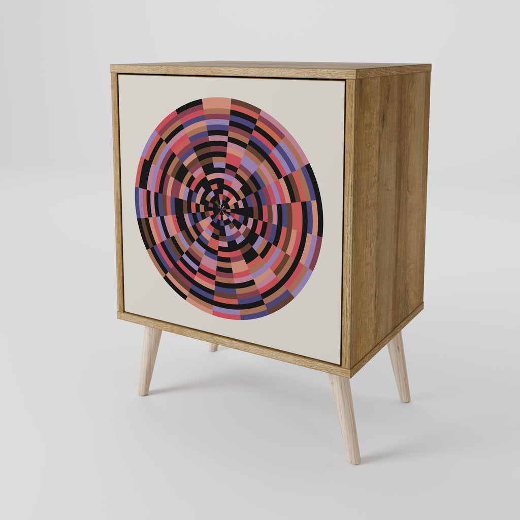 BROWN CIRCLES Aparador de 1 Porta