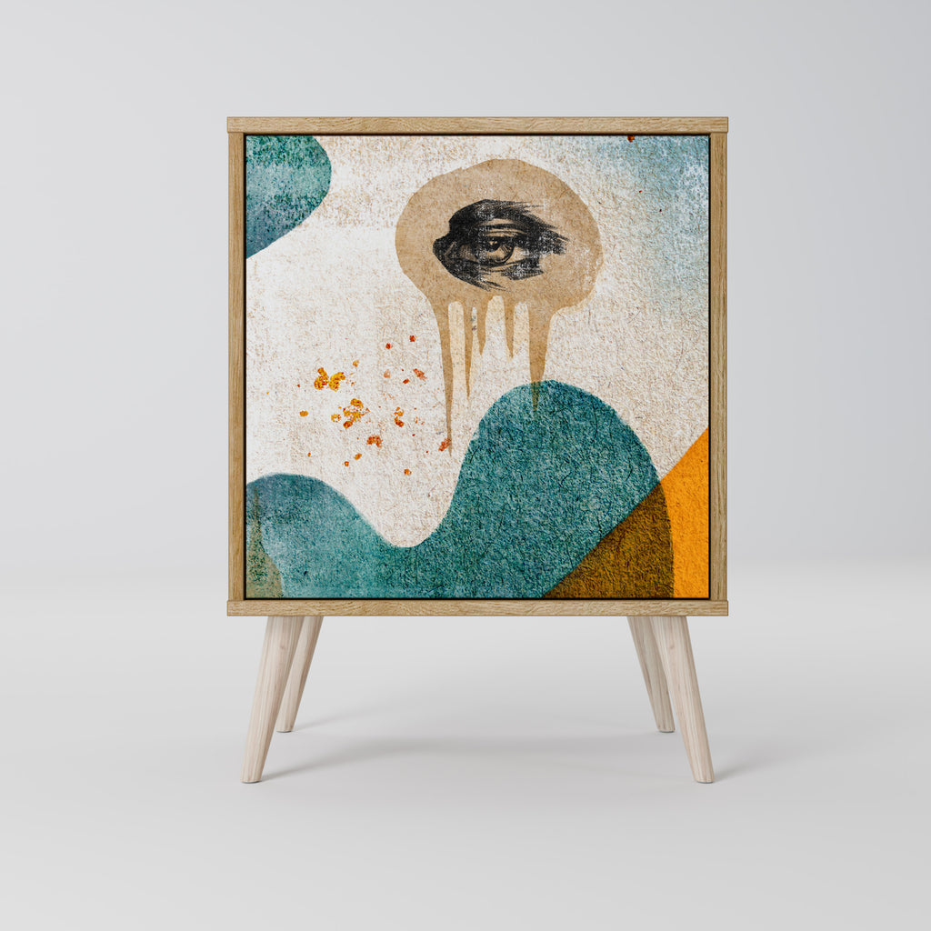 ABSTRACT FACES Skänk med en dörr