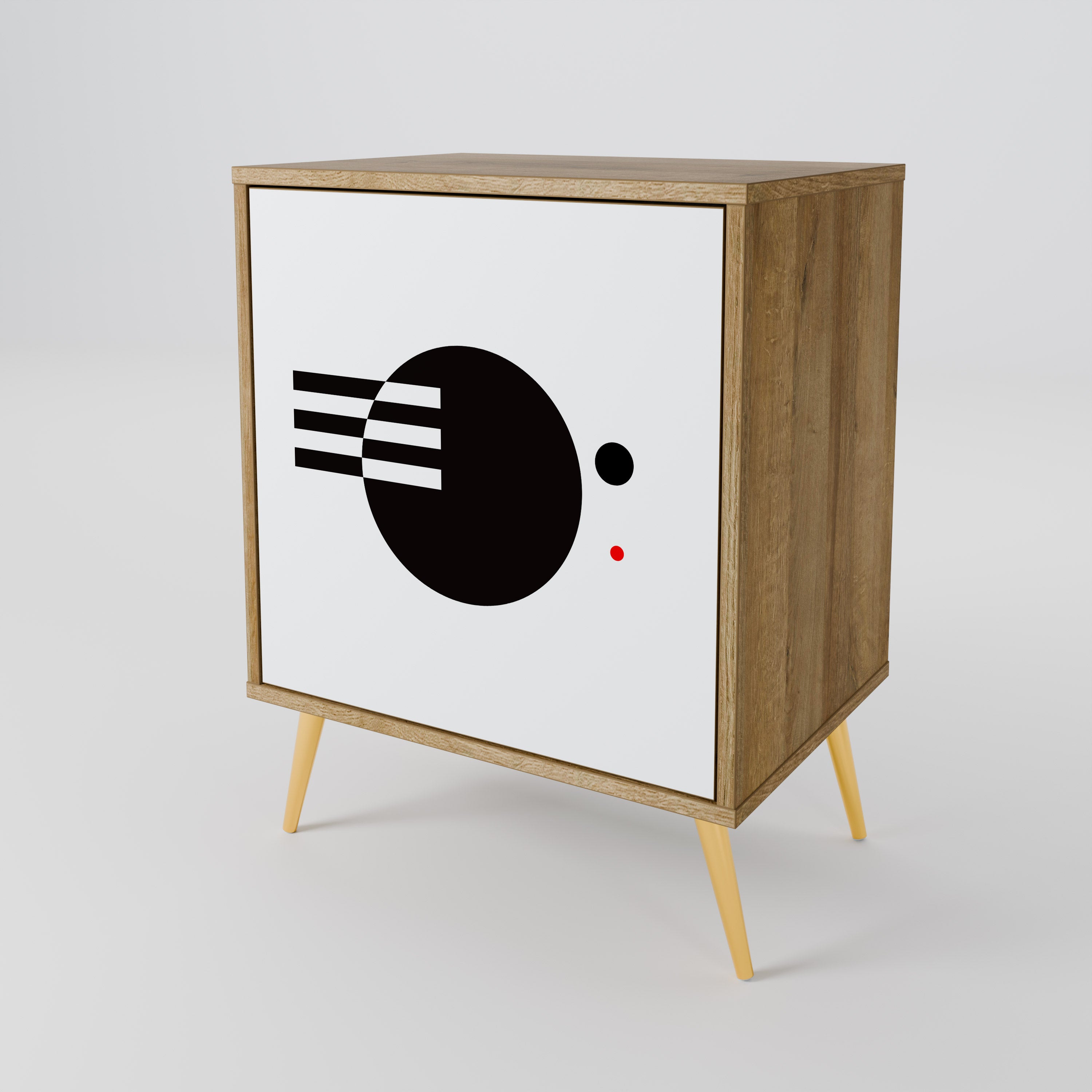 BLACK AND WHITE COMBINATION Aparador de 1 Puerta