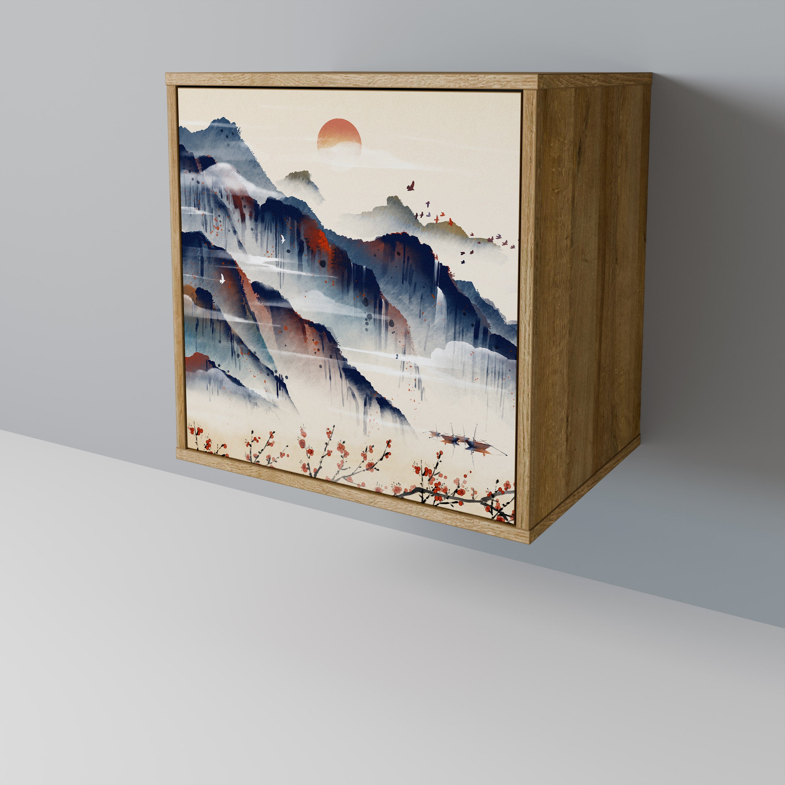 JAPANESE LANDSCAPE 1-Door Sideboard