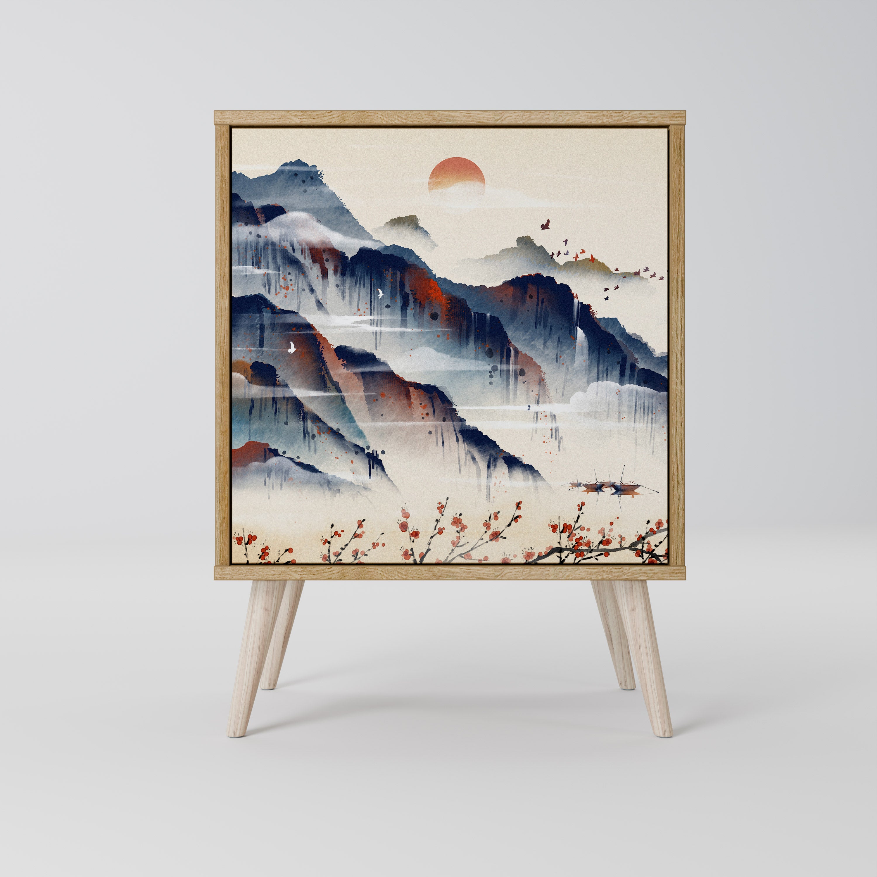 JAPANESE LANDSCAPE 1-Door Sideboard