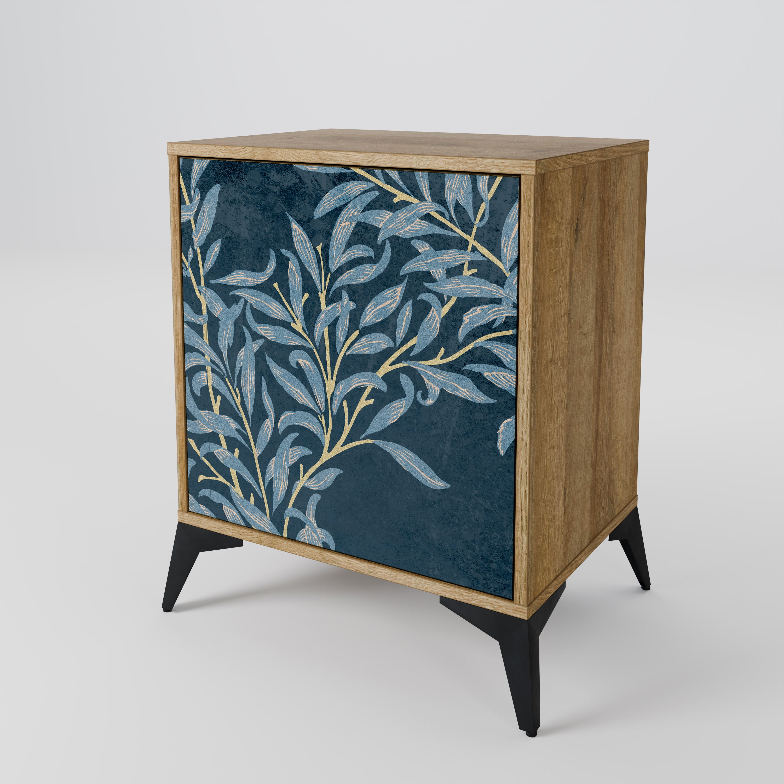BLUE LEAVES 1-Door Sideboard