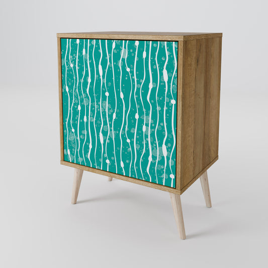 TURQUOISE RAIN Skänk med en dörr