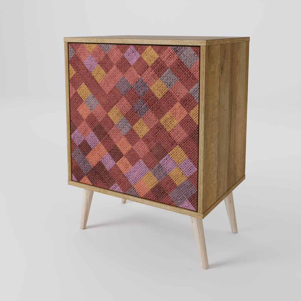 PAINTED SQUARES Skänk med en dörr