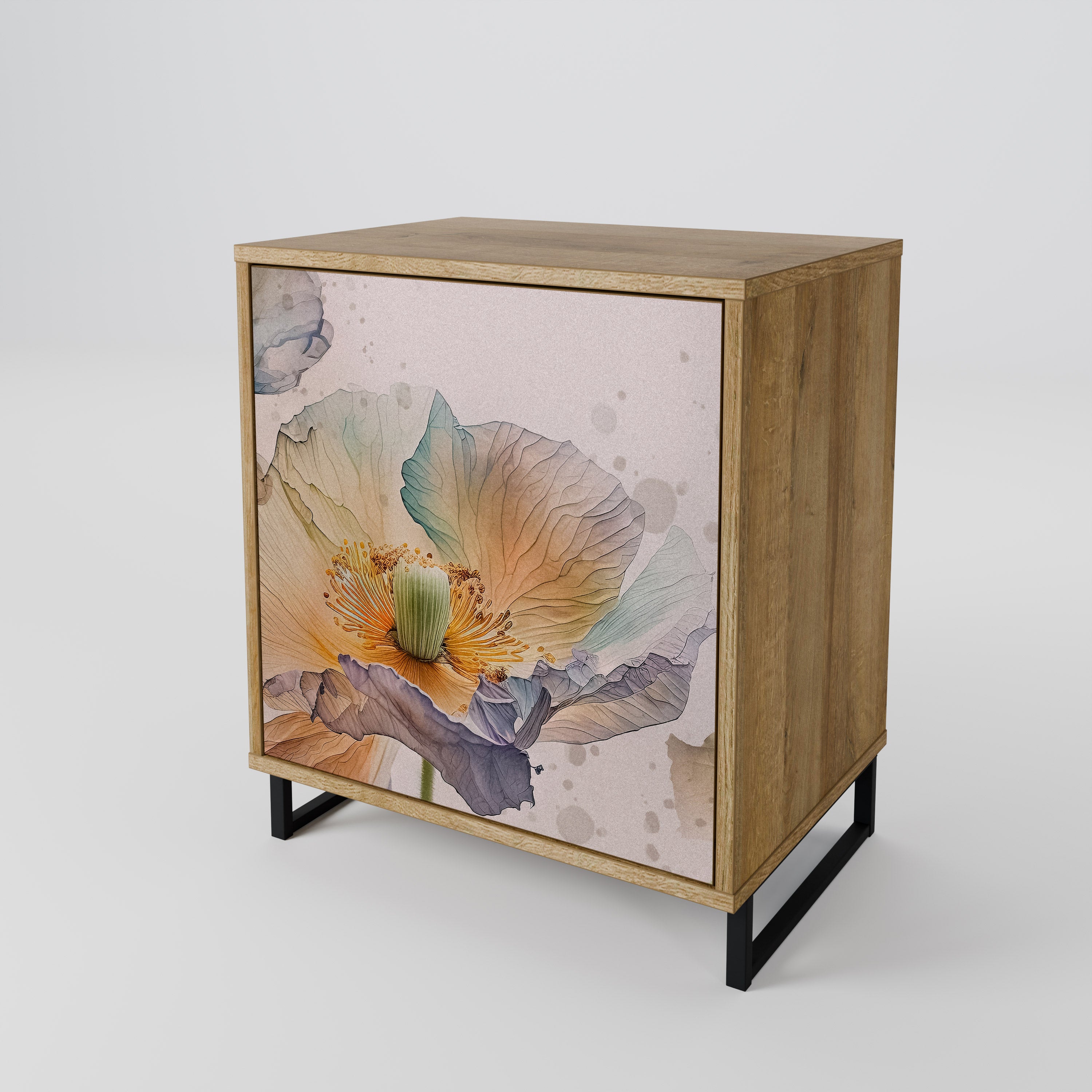 SOFTEN POPPY 1-Door Sideboard