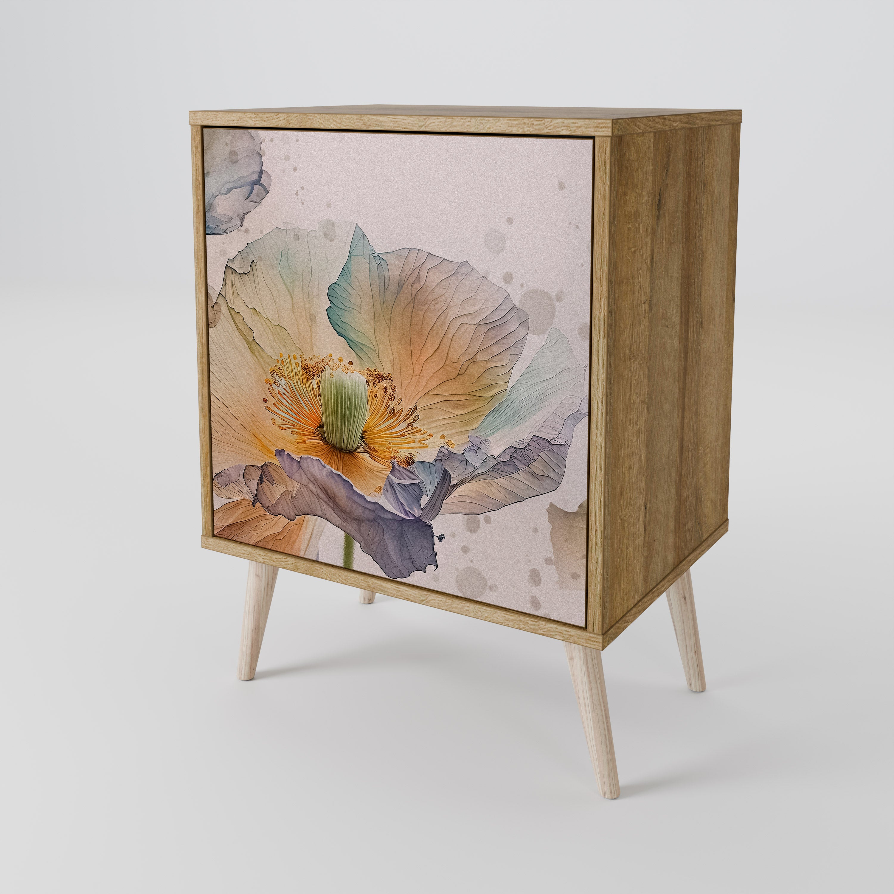 SOFTEN POPPY 1-Door Sideboard