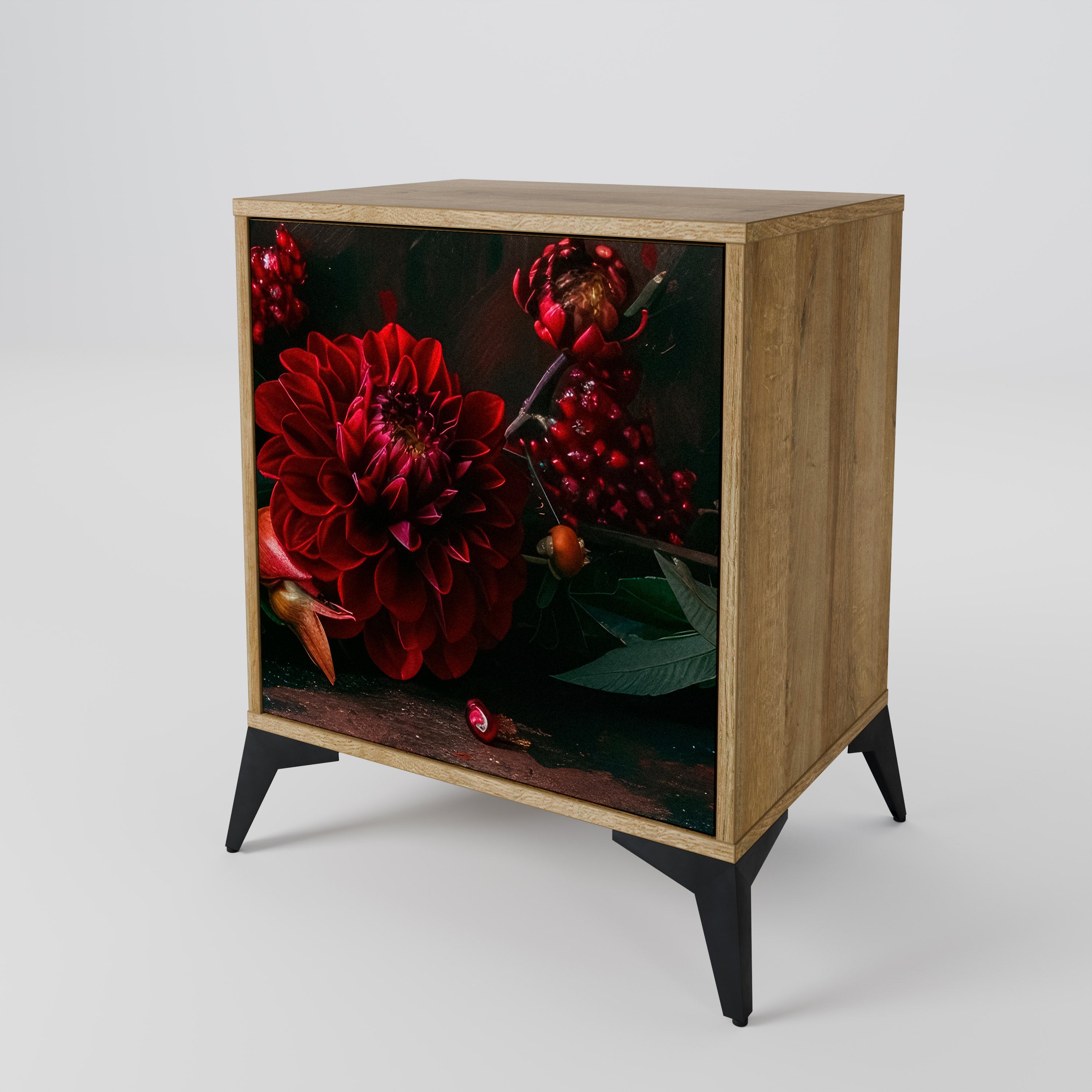 DAHLIAS AND POMEGRANATES 1-Door Sideboard