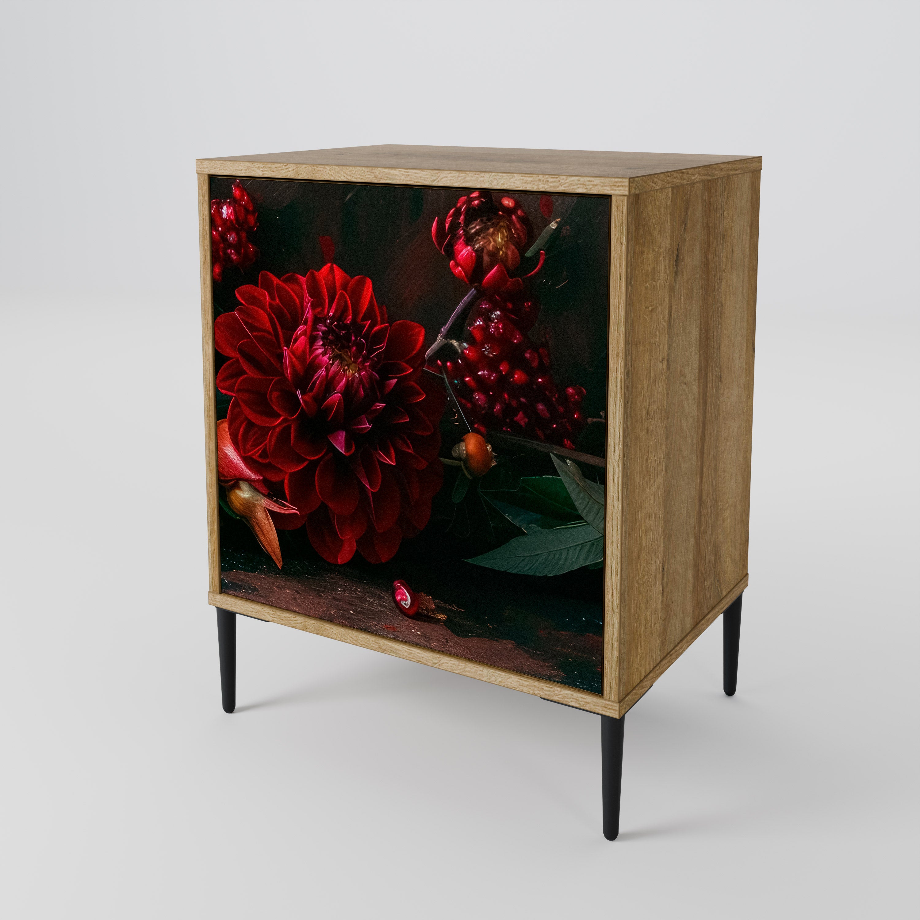 DAHLIAS AND POMEGRANATES 1-Door Sideboard