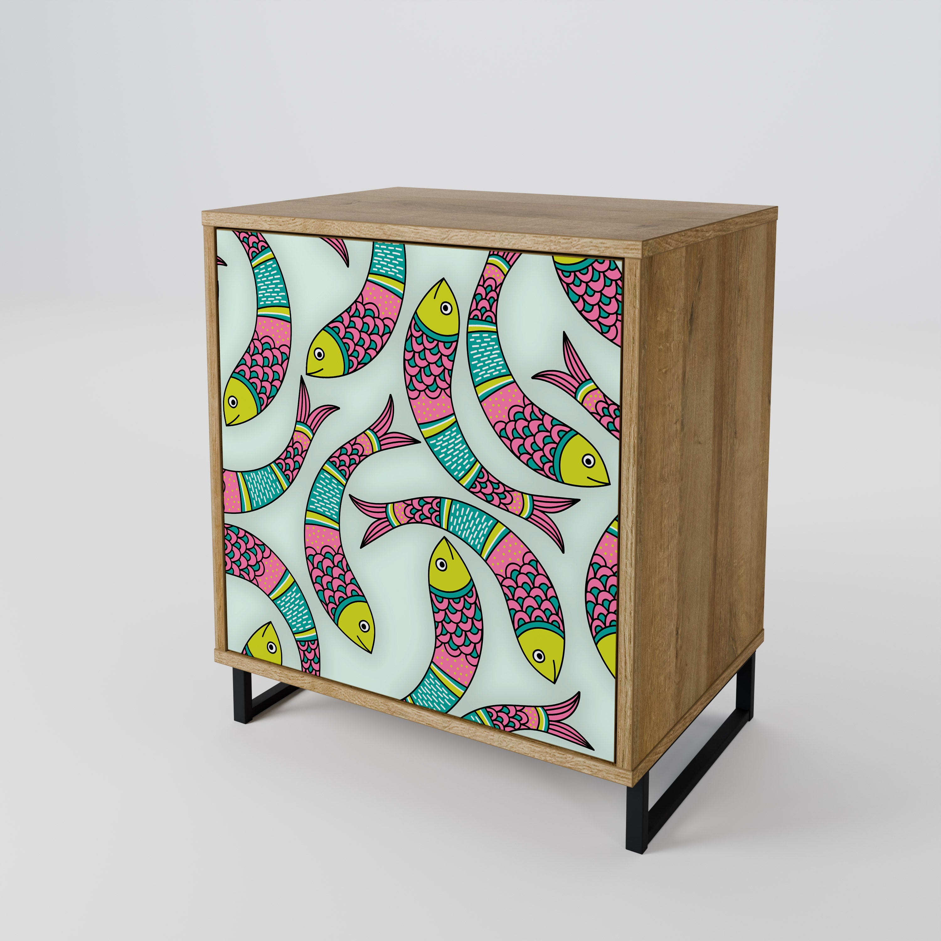 INDIAN FISH 1-Door Sideboard