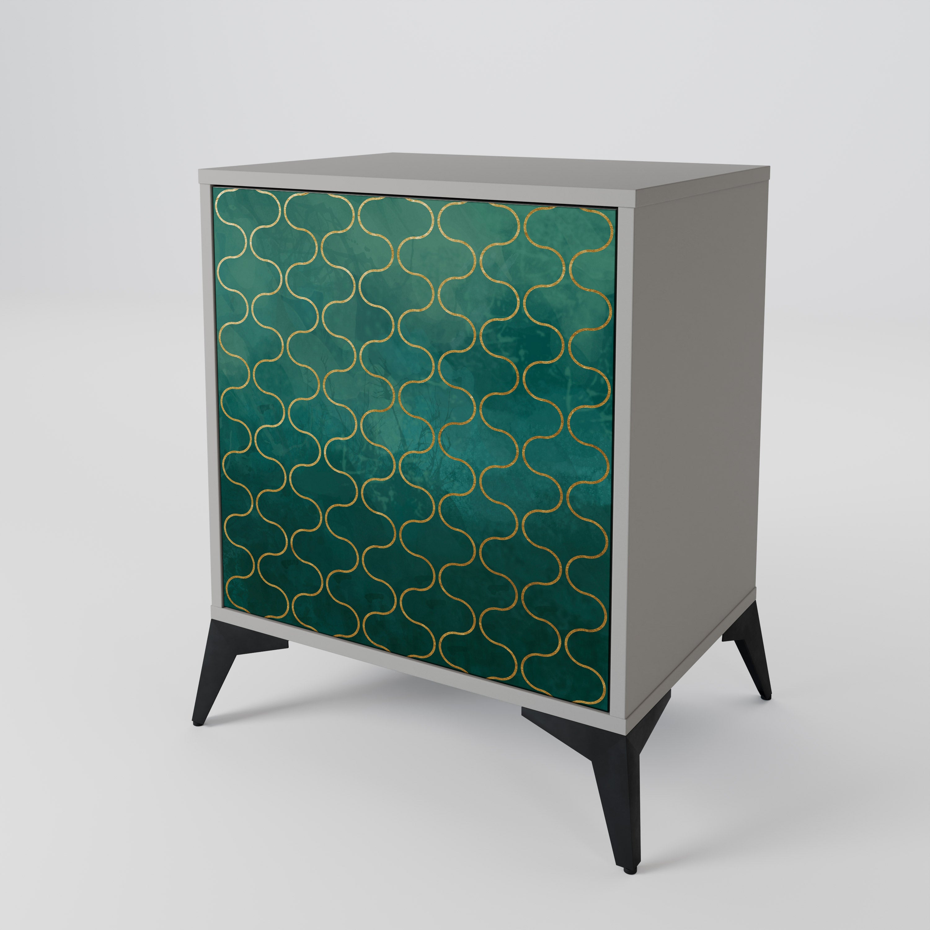 TESSELATED GREENERY 1-Door Sideboard