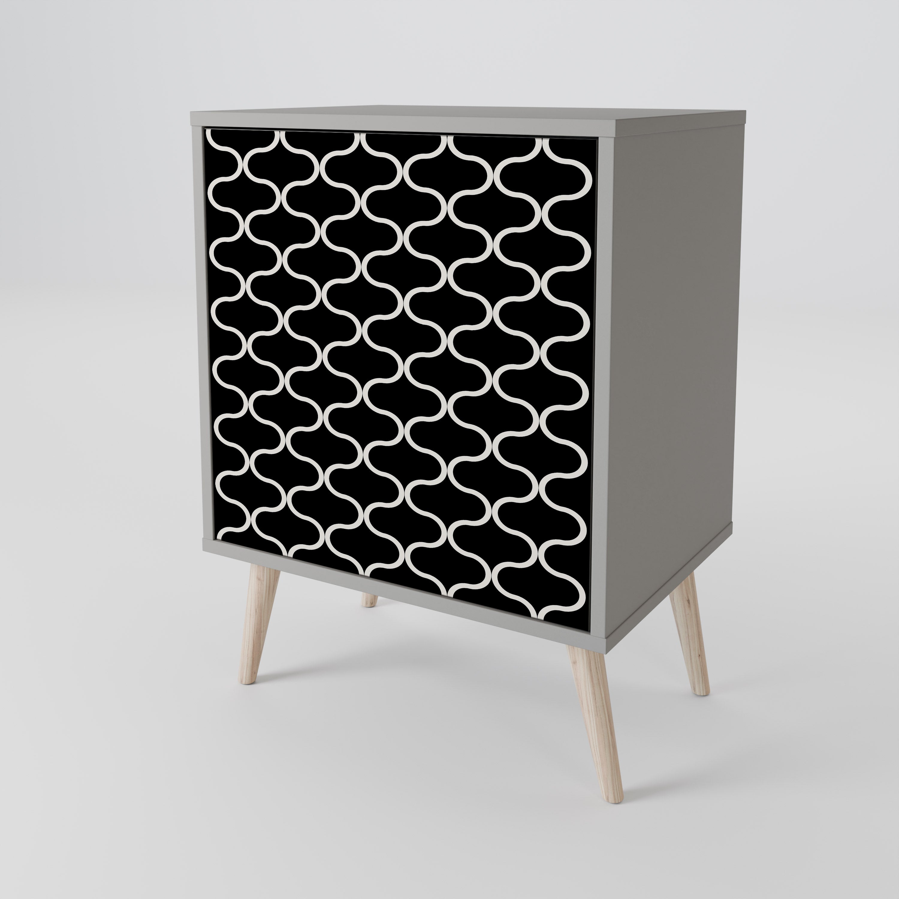 TESSELATED BLACKNESS 1-Door Sideboard