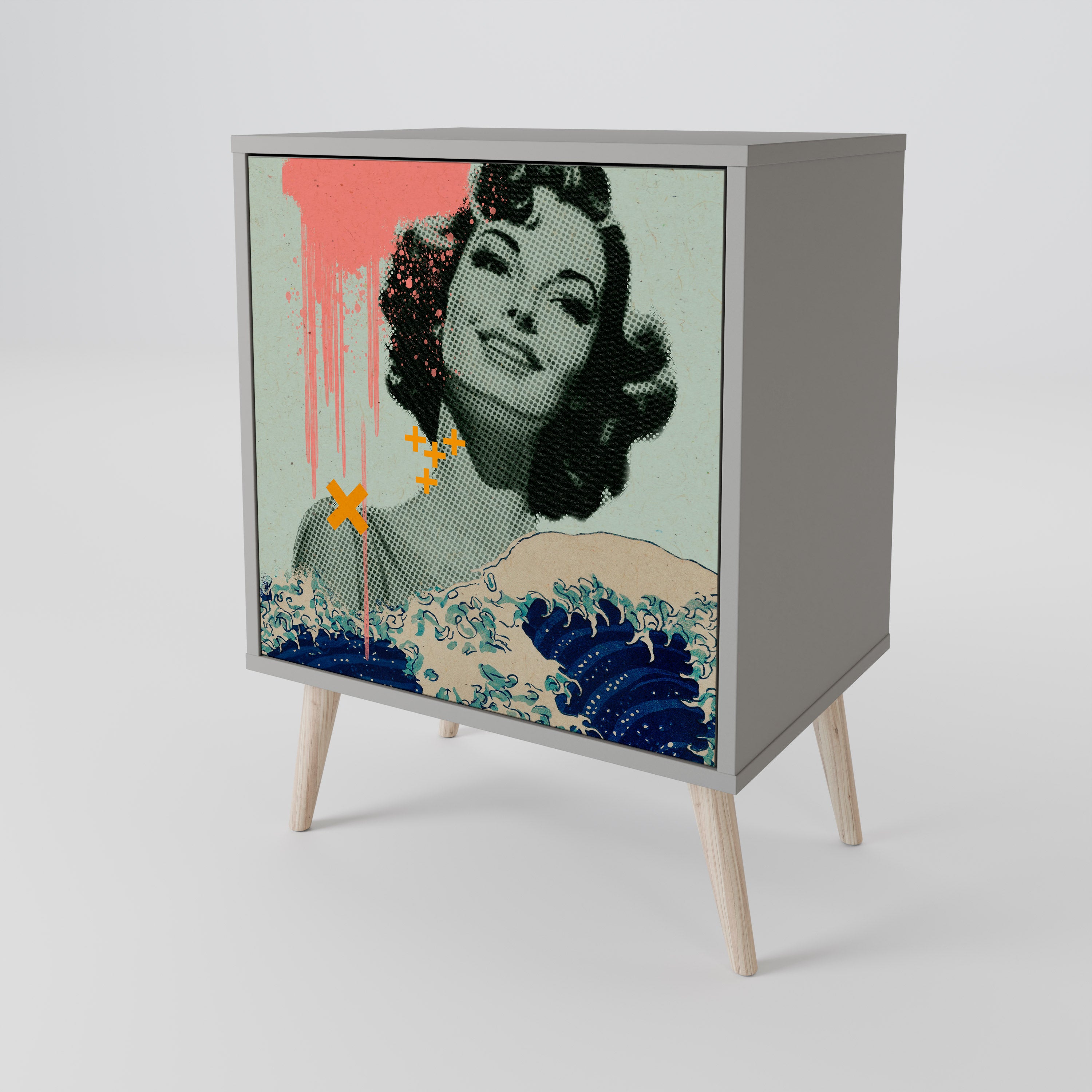 KANAGAWA BEAUTY Aparador de 1 Porta