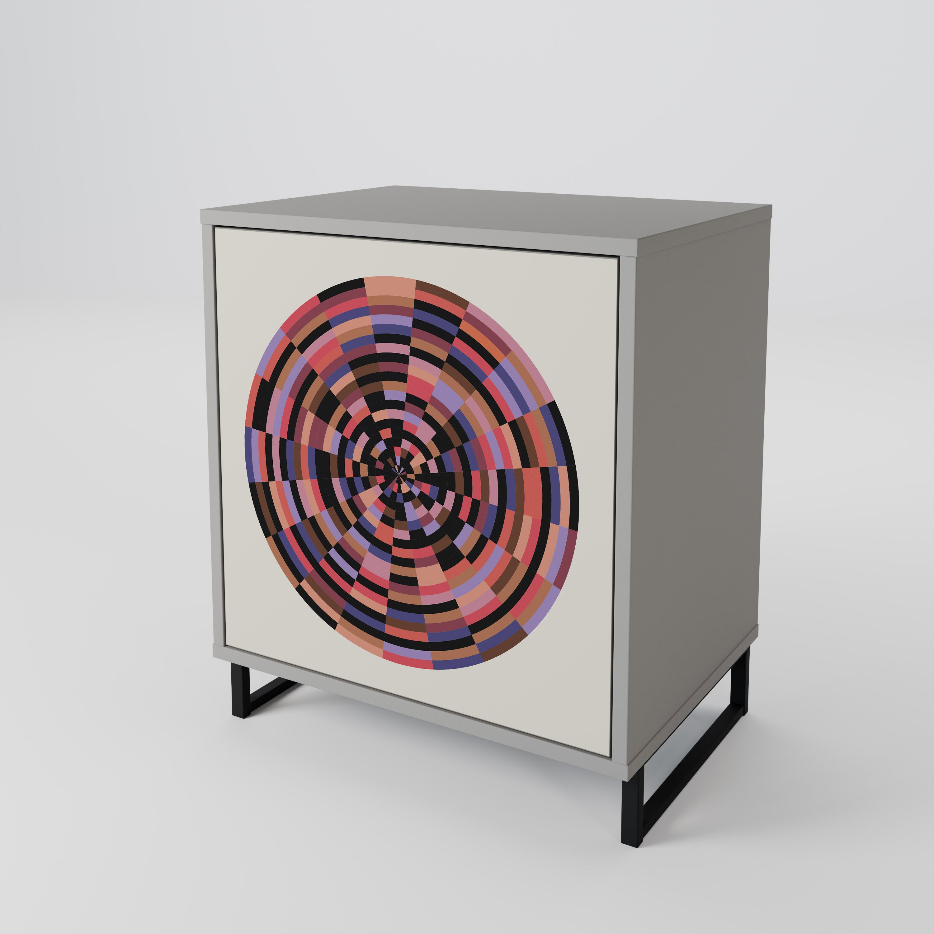 BROWN CIRCLES Aparador de 1 Porta