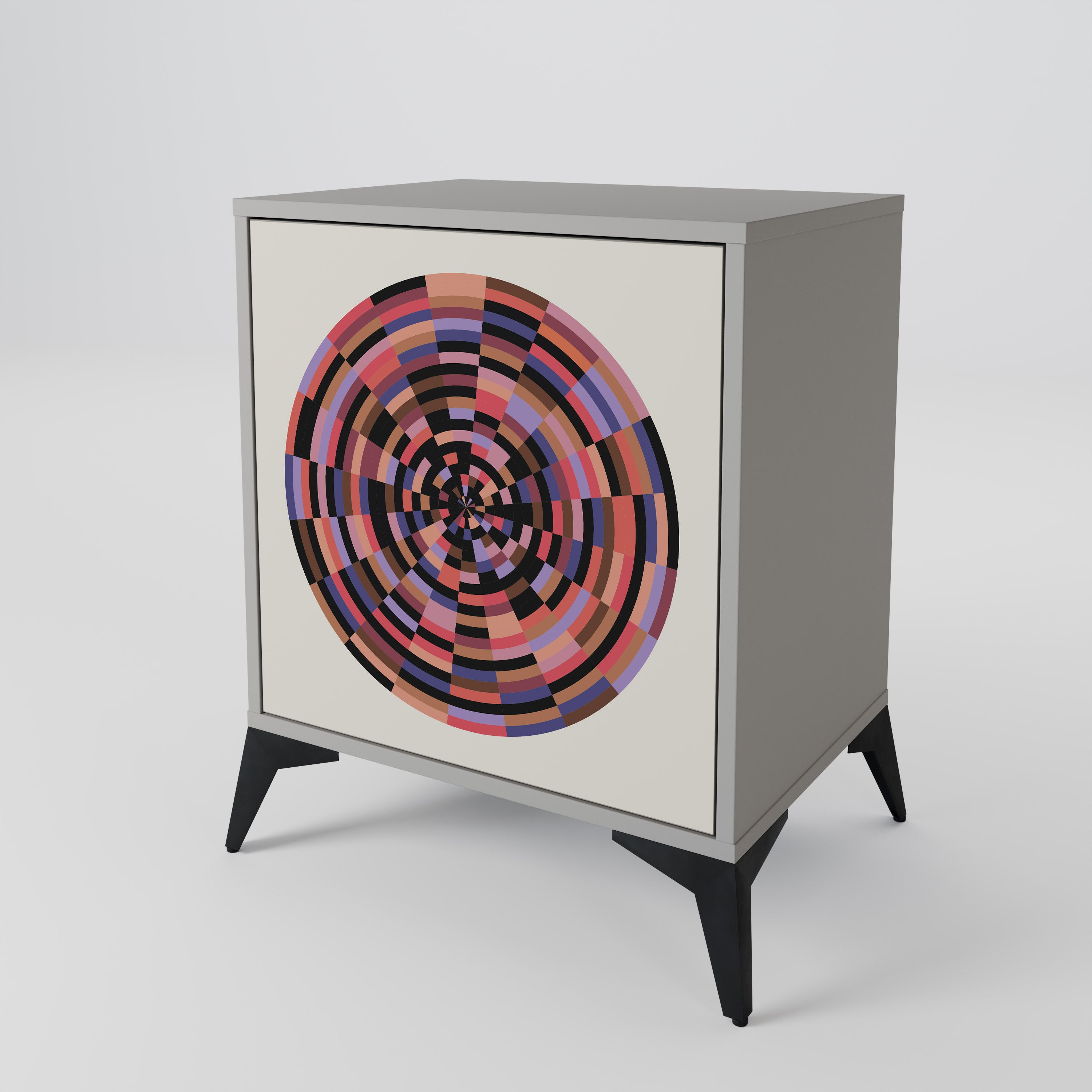 BROWN CIRCLES Aparador de 1 Porta