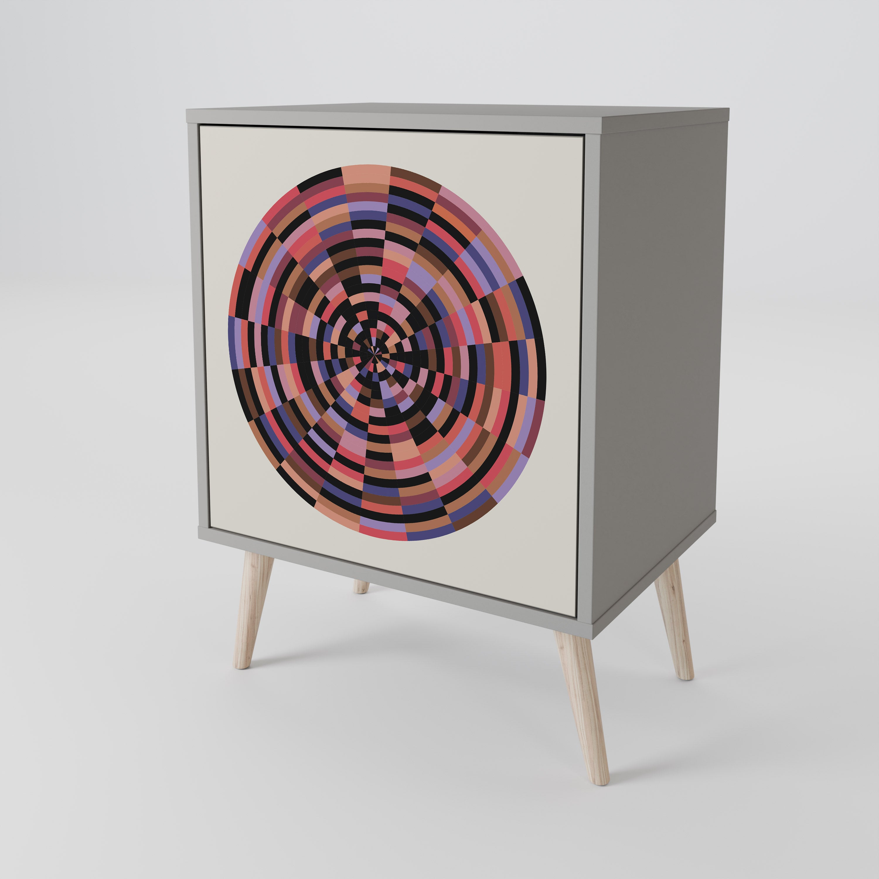 BROWN CIRCLES Aparador de 1 Porta