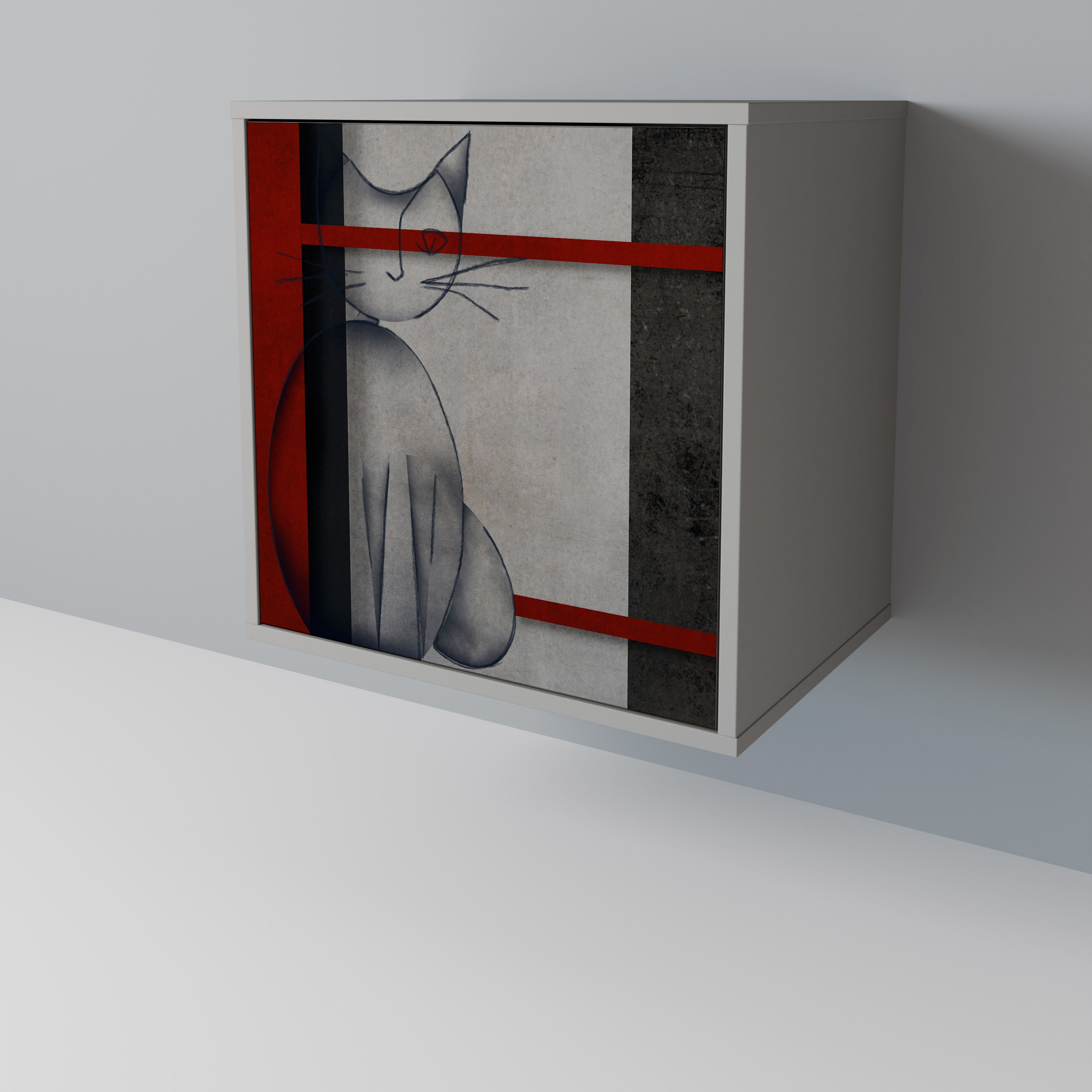 GRAY FIGURES 1-Door Sideboard