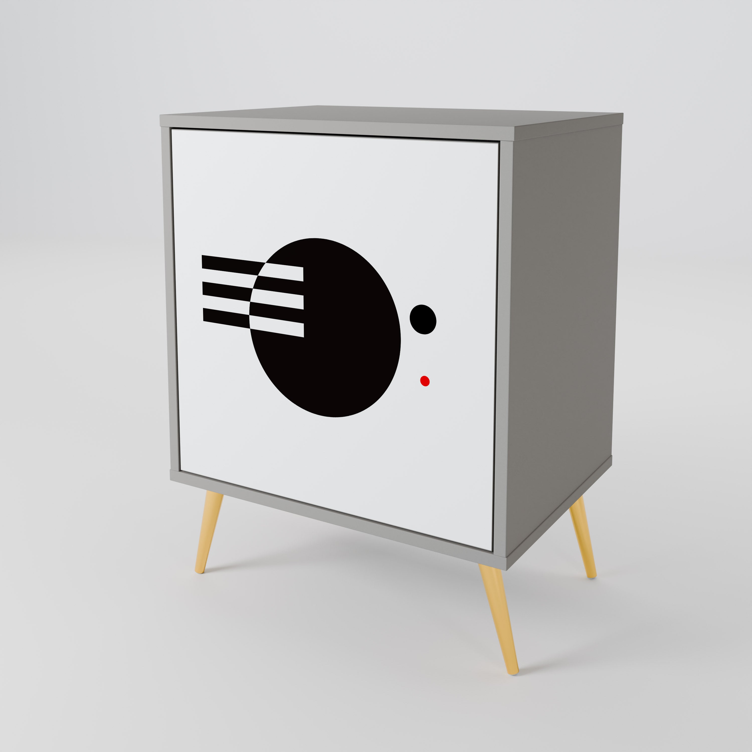 BLACK AND WHITE COMBINATION Aparador de 1 Puerta