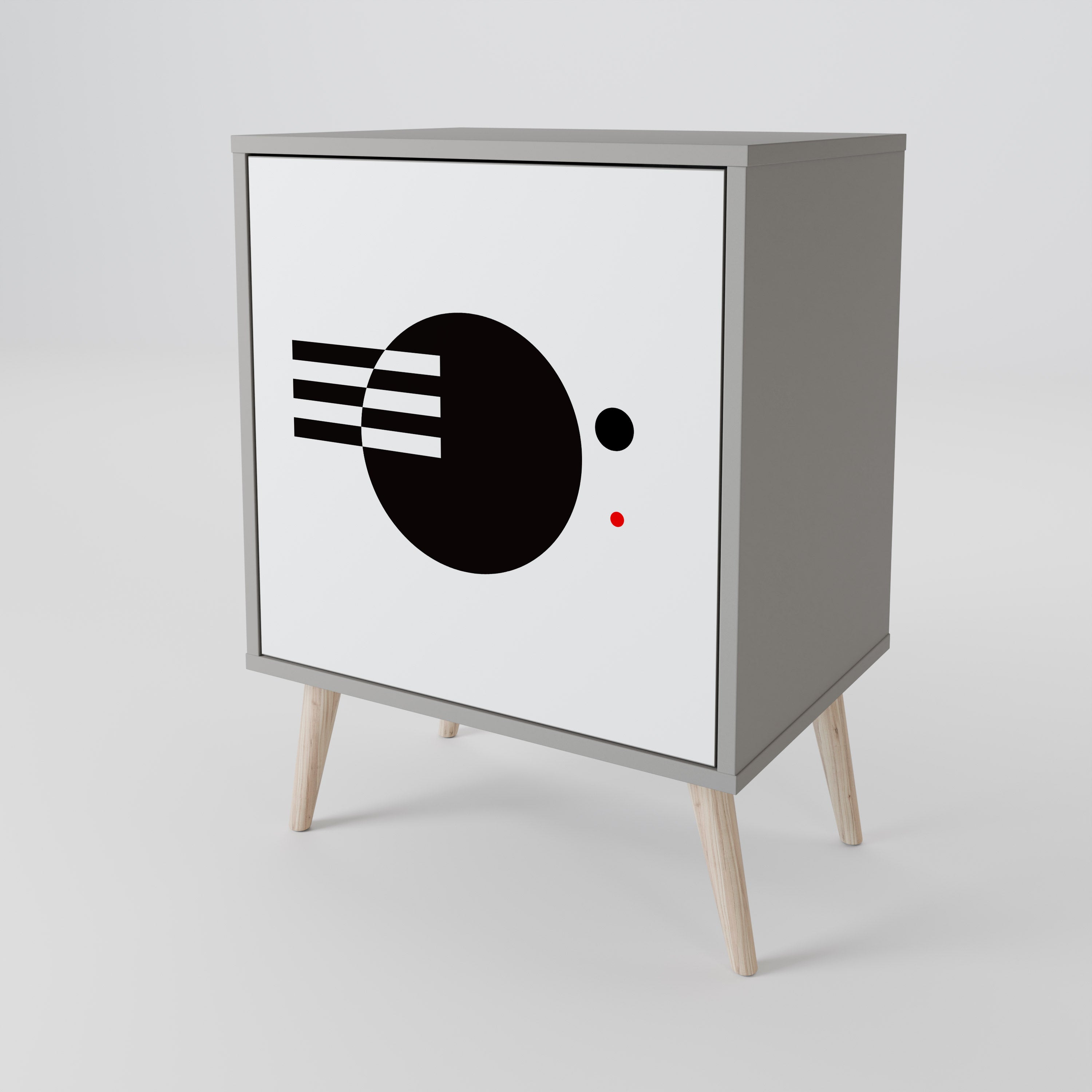 BLACK AND WHITE COMBINATION Aparador de 1 Puerta