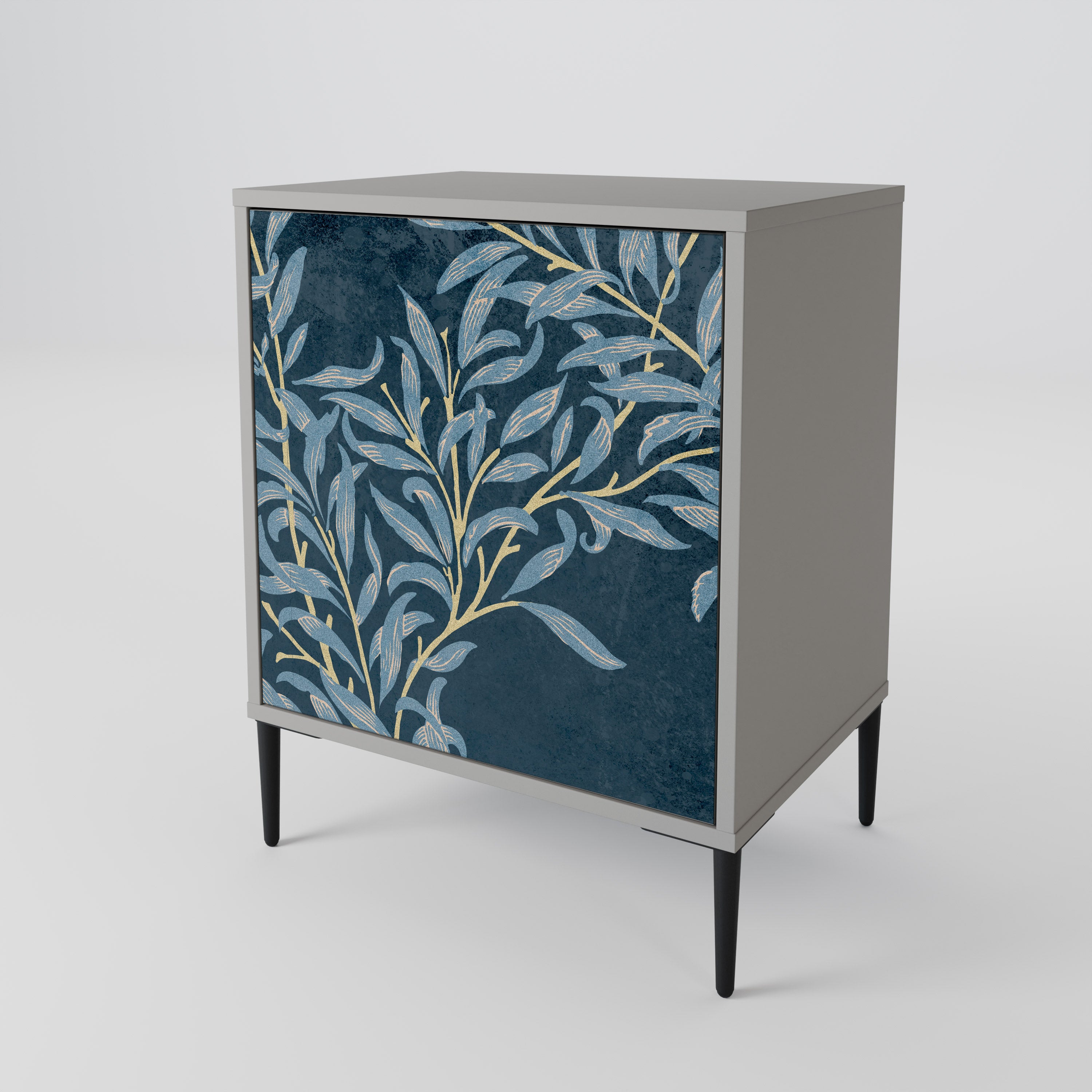 BLUE LEAVES 1-Door Sideboard