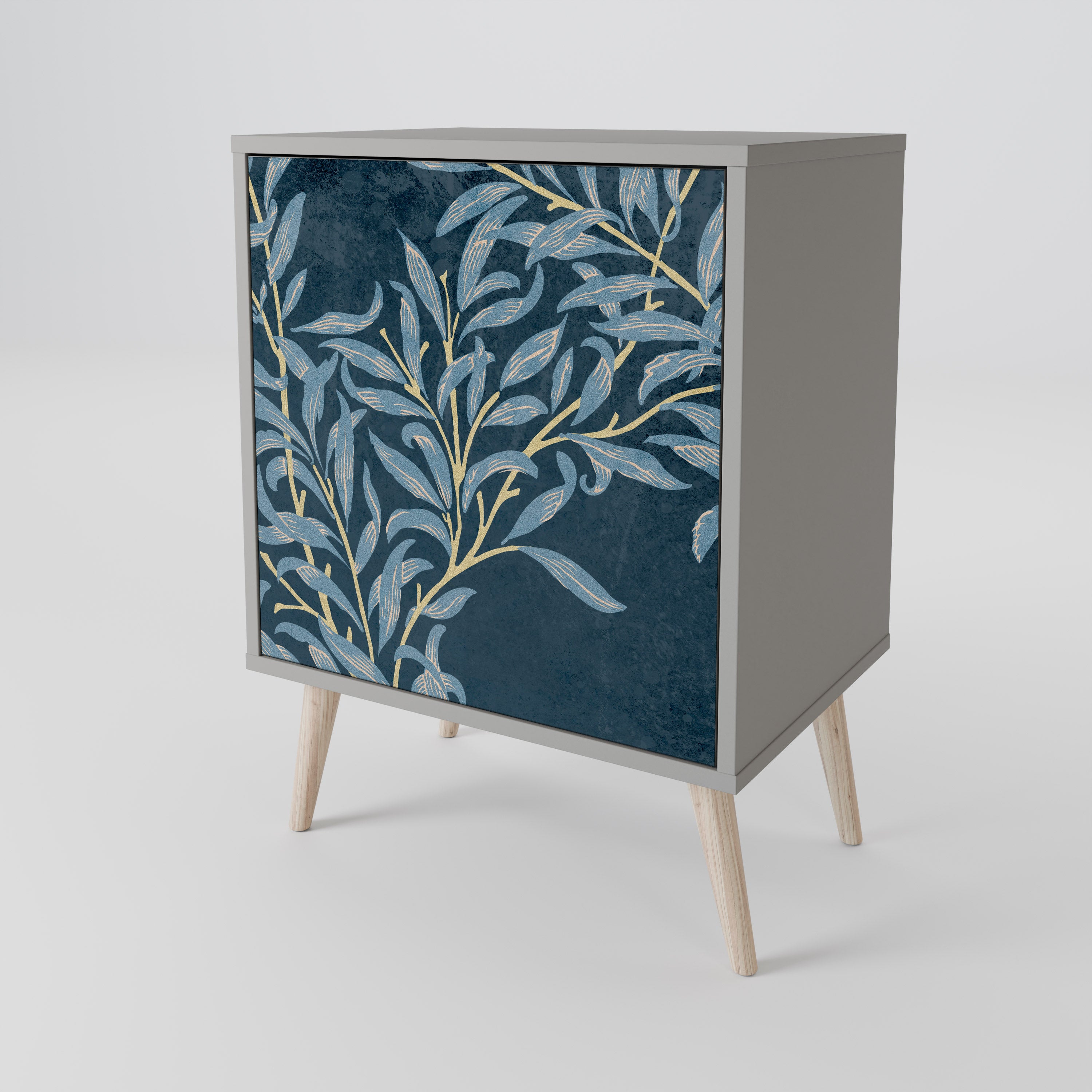 BLUE LEAVES 1-Door Sideboard