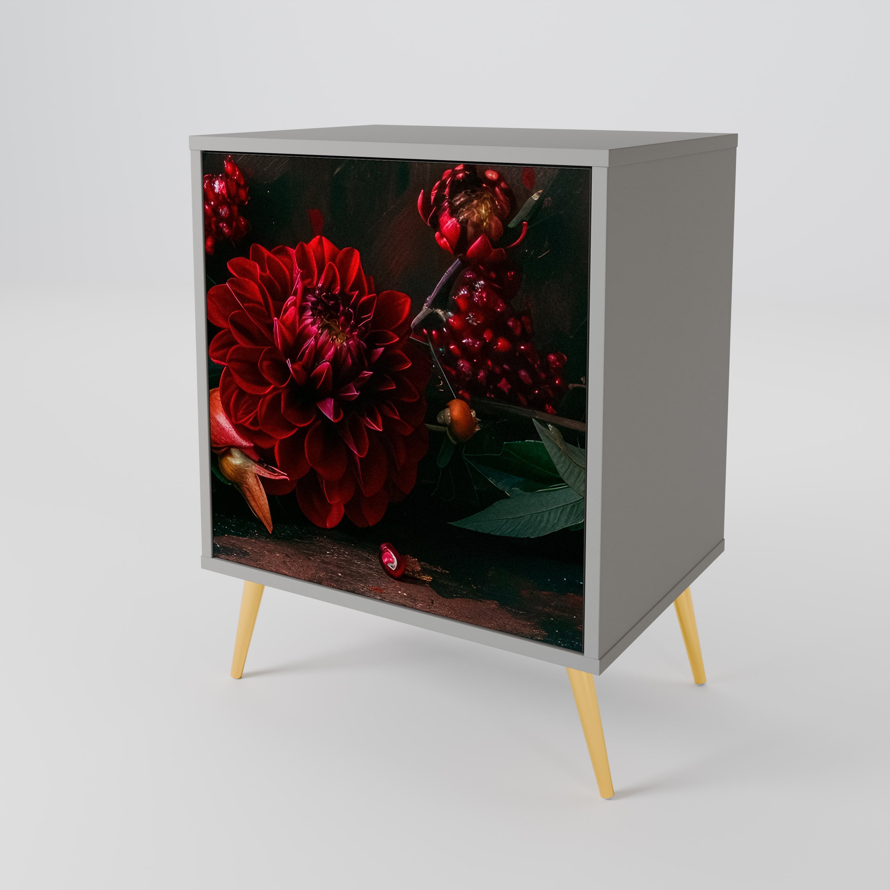 DAHLIAS AND POMEGRANATES 1-Door Sideboard
