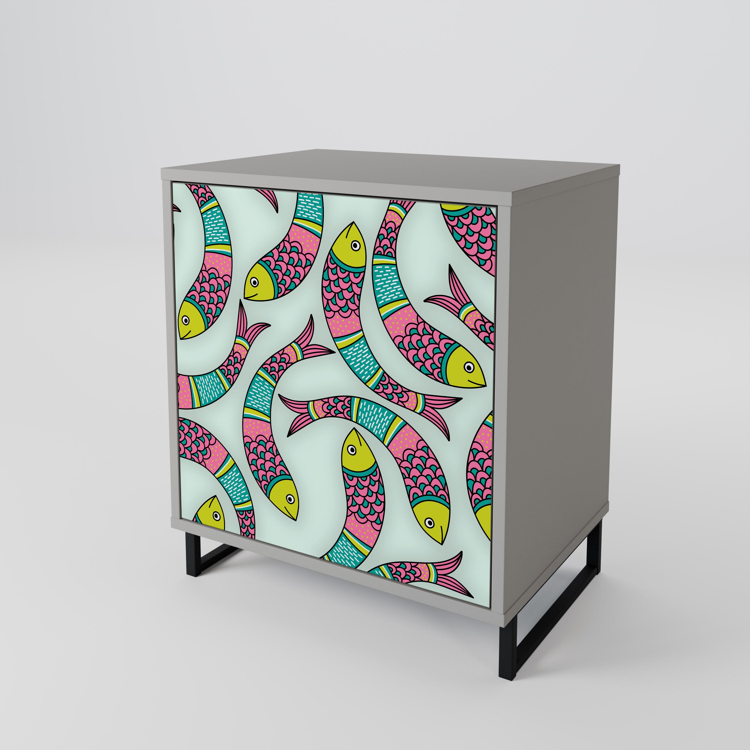 INDIAN FISH 1-Door Sideboard