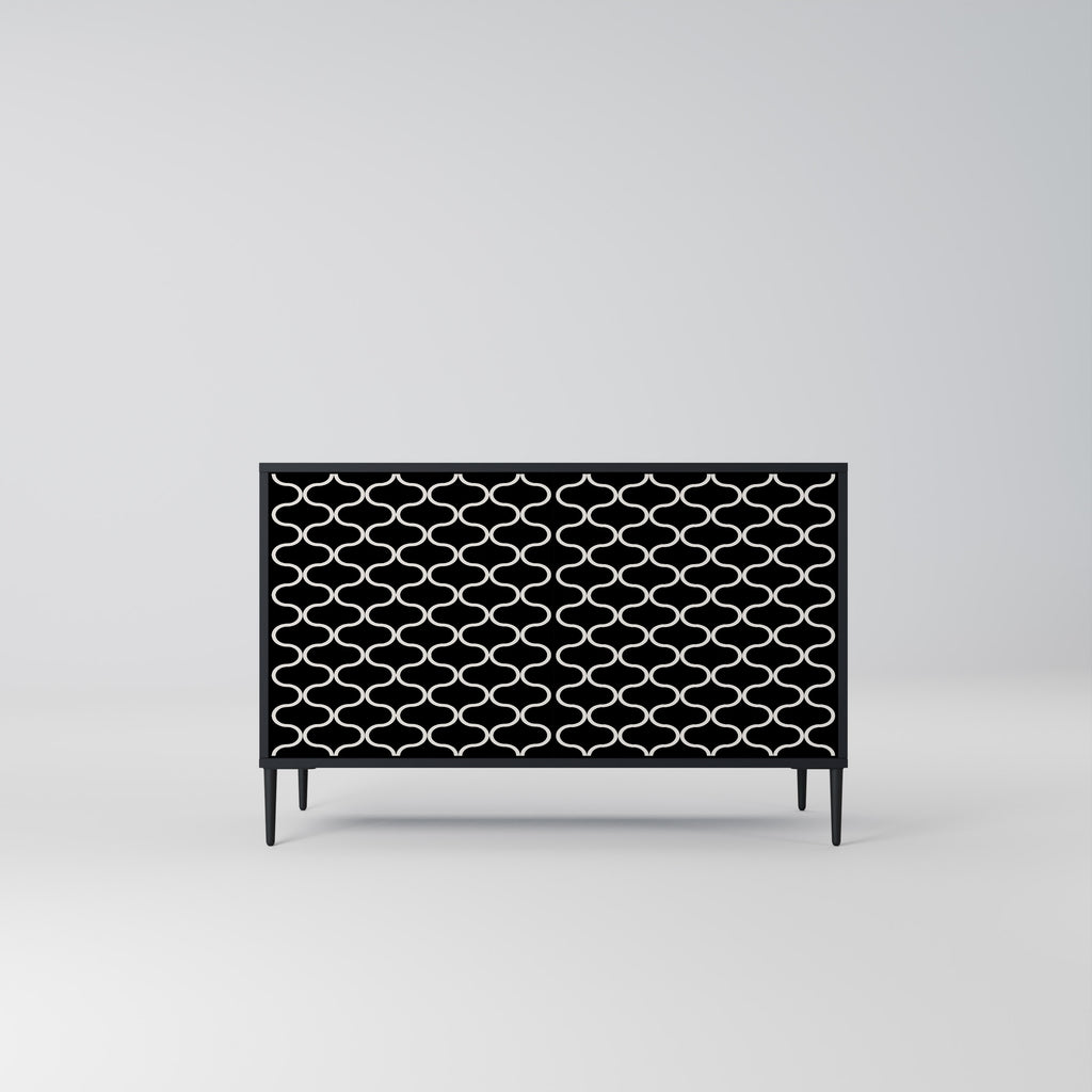 TESSELATED BLACKNESS 2-Door Sideboard