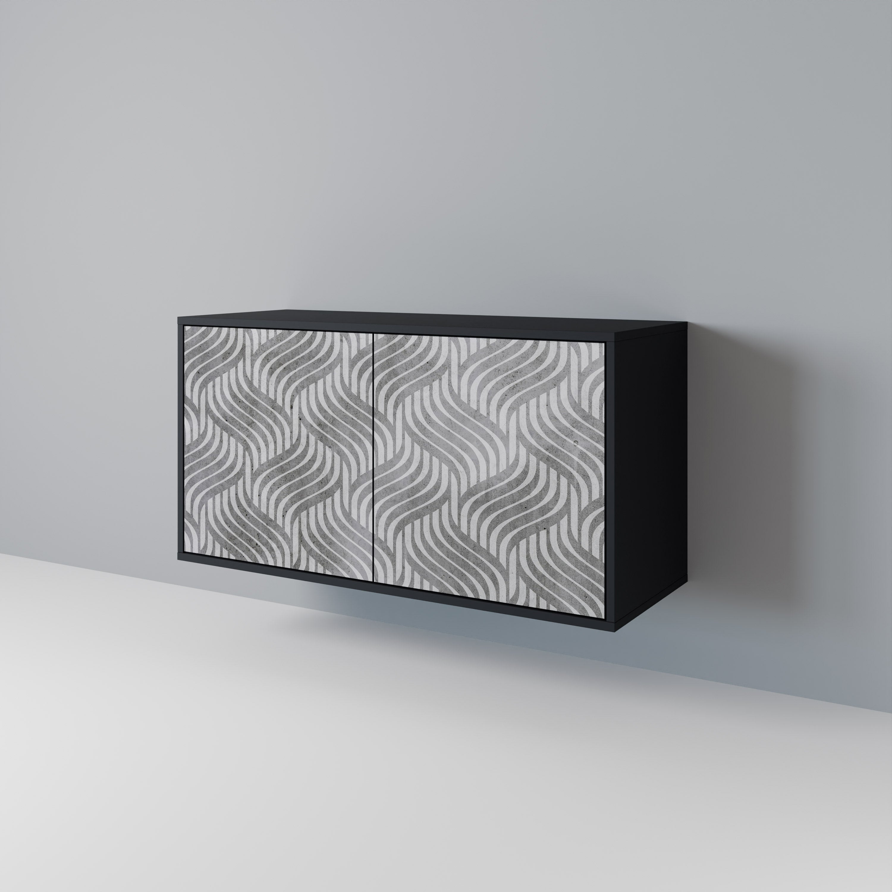 CONCRETE MOVEMENT Skänk med två dörrar