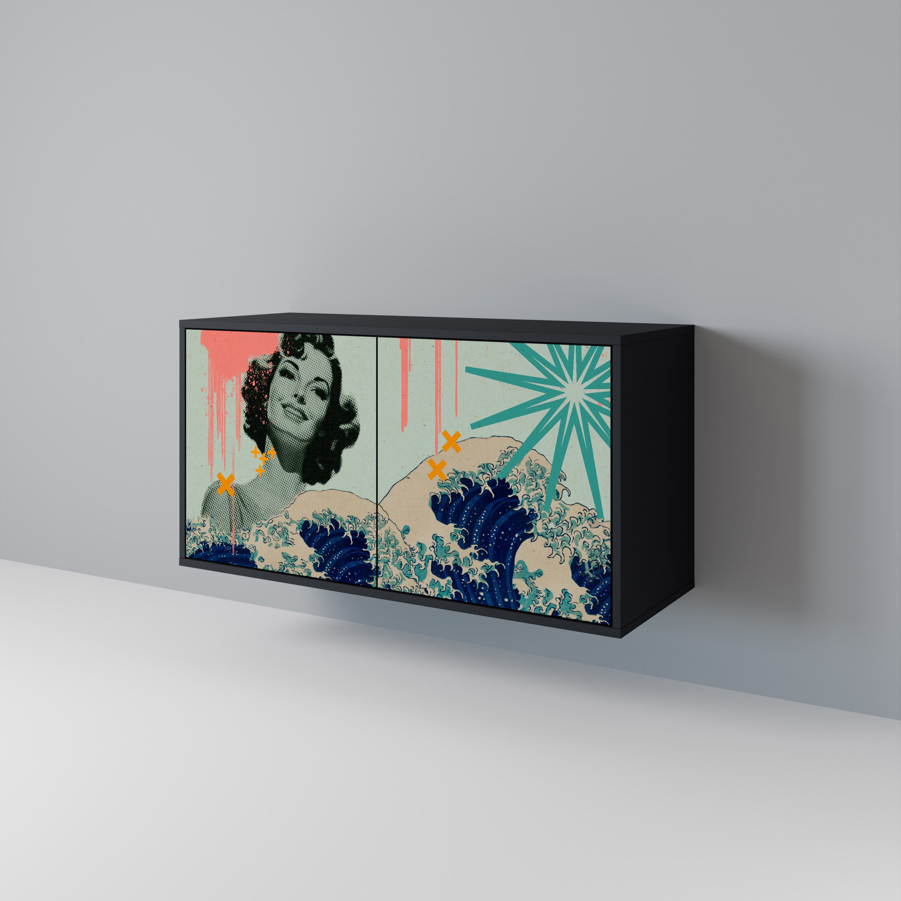 KANAGAWA BEAUTY Skänk med två dörrar