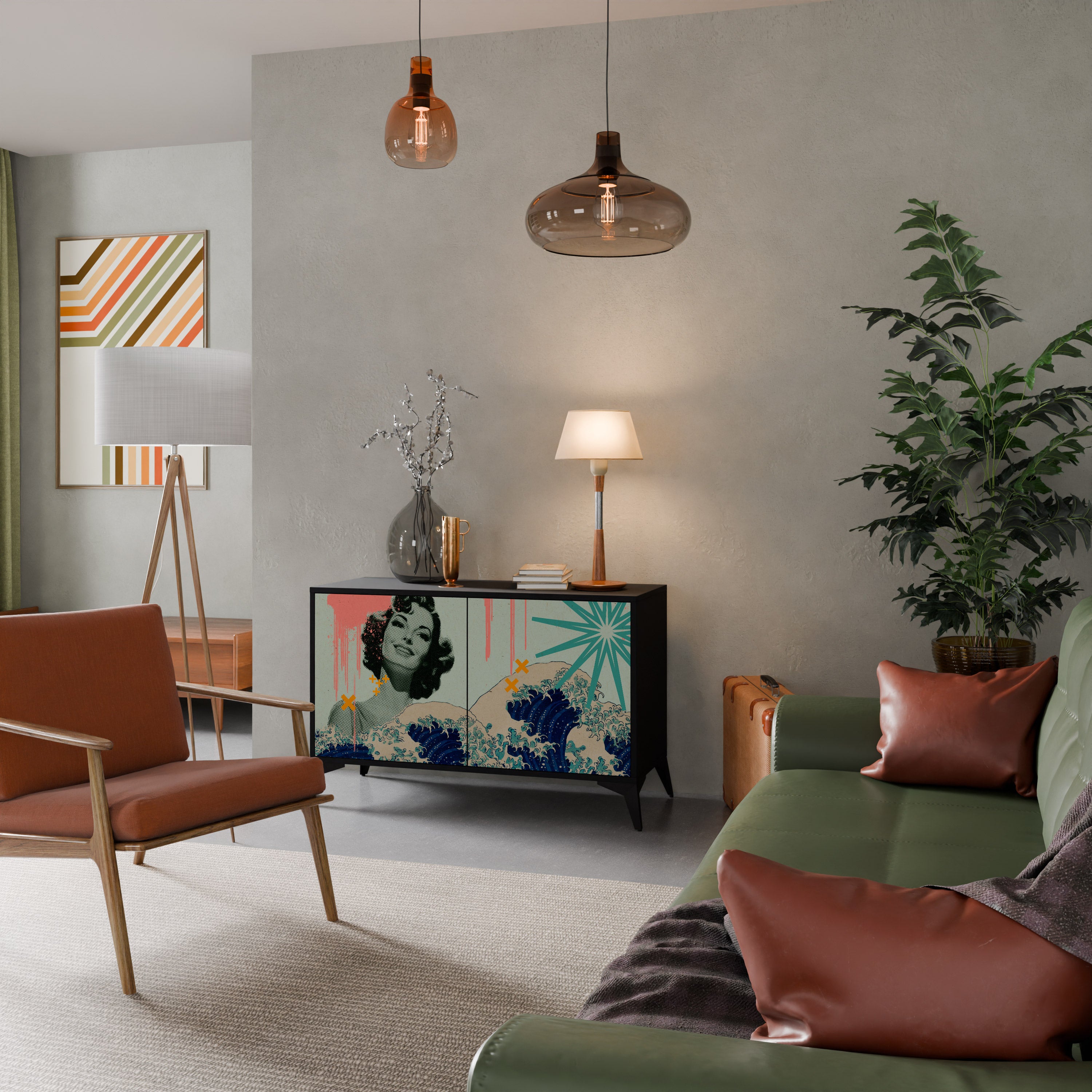 KANAGAWA BEAUTY Skänk med två dörrar