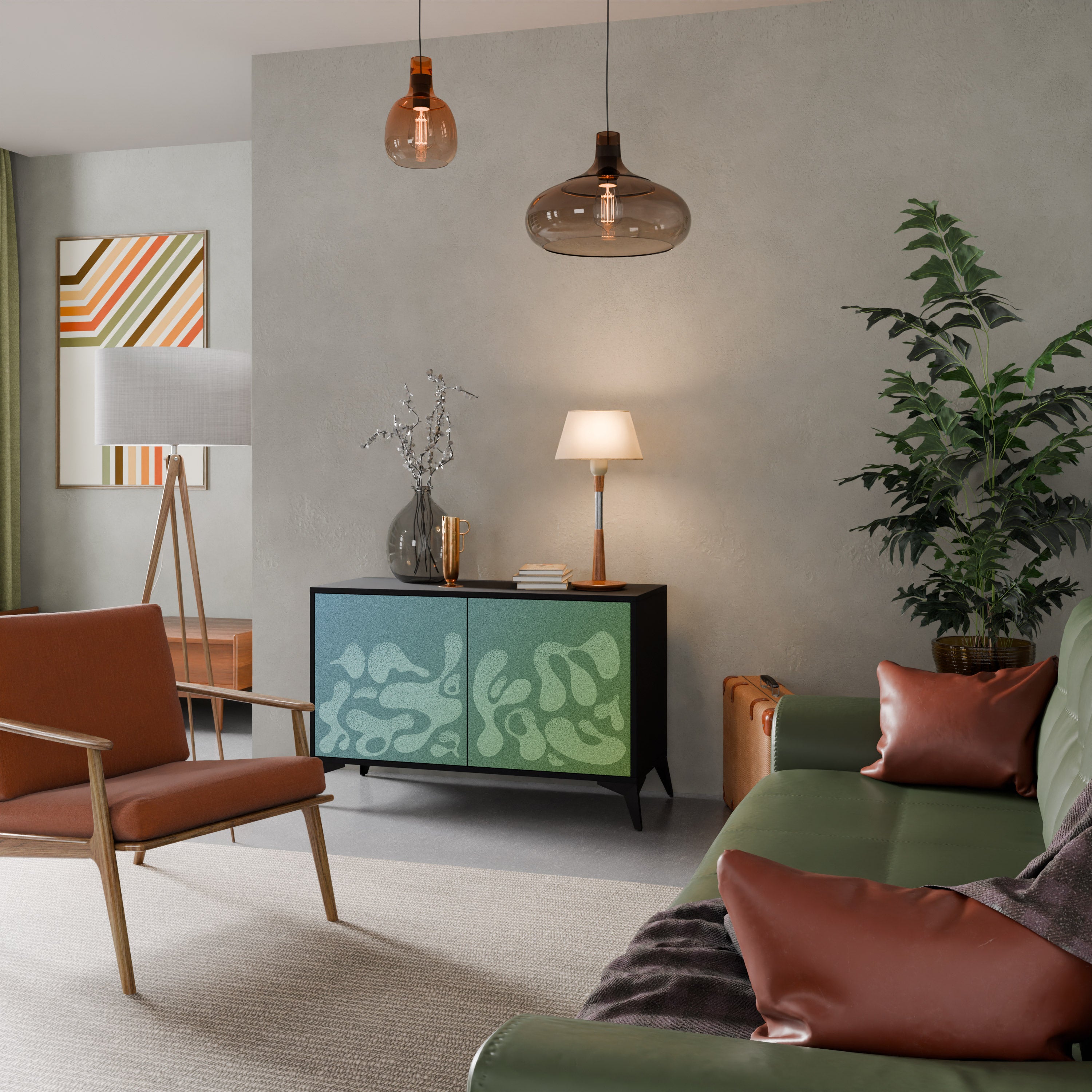 IRREGULAR BLUE Μπουφές 2-θυρών