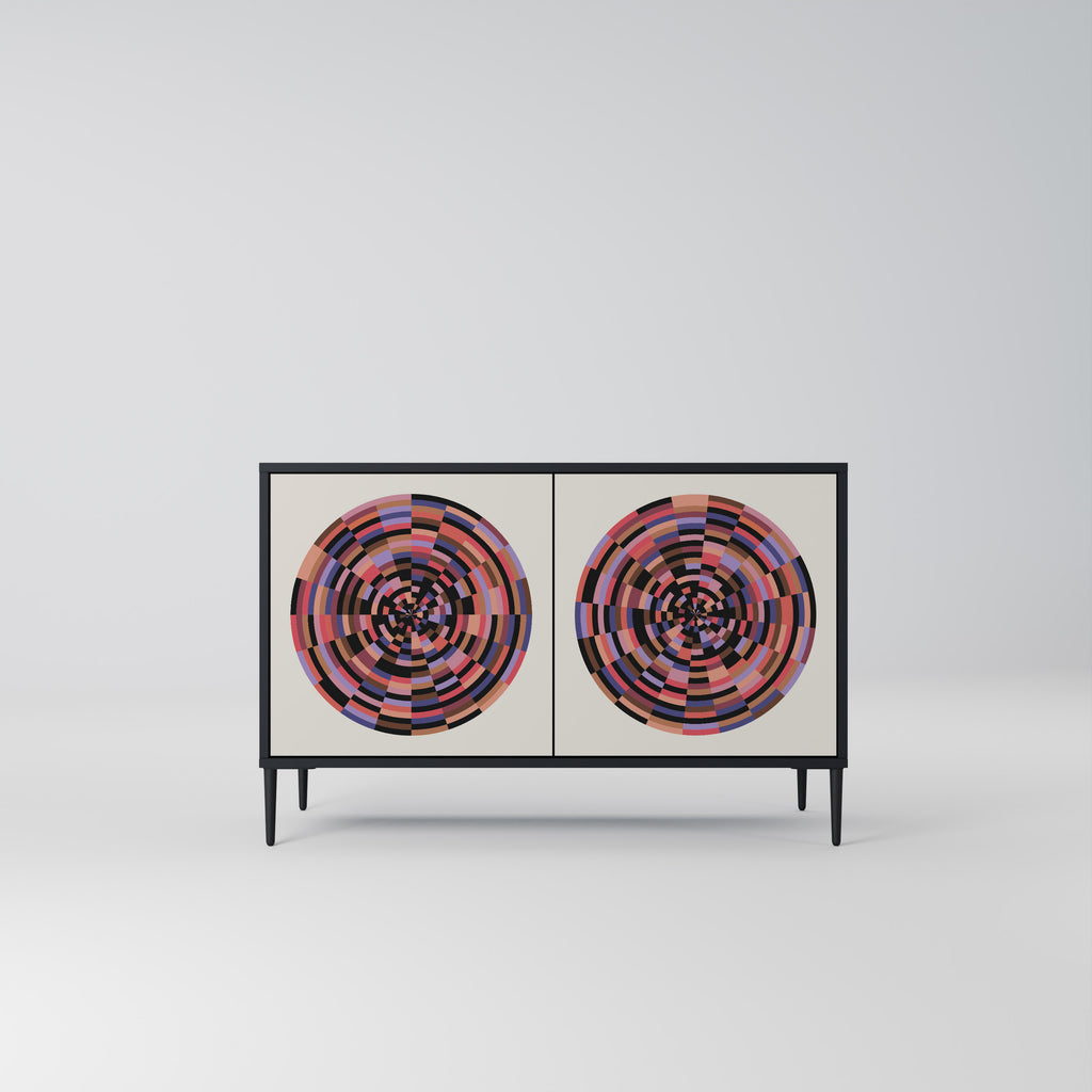 BROWN CIRCLES Aparador de 2 Puertas