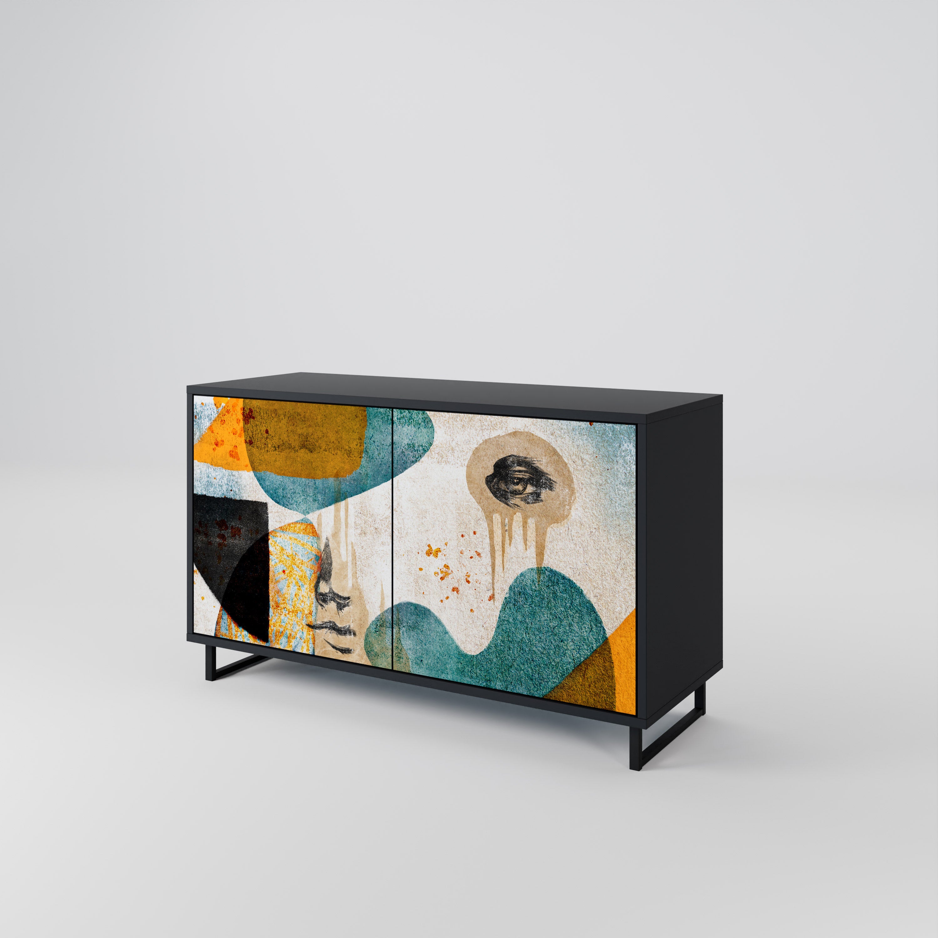 ABSTRACT FACES 2-türiges Sideboard