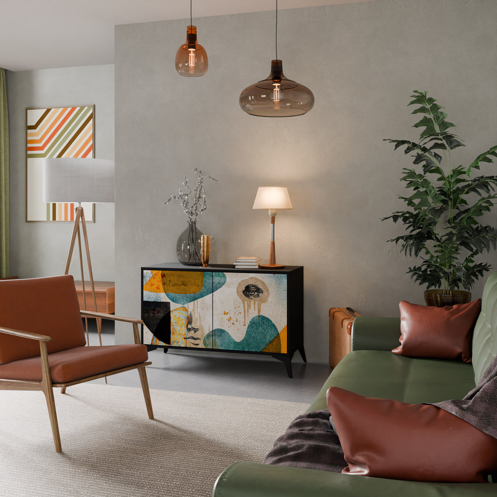 ABSTRACT FACES Aparador de 2 Portas