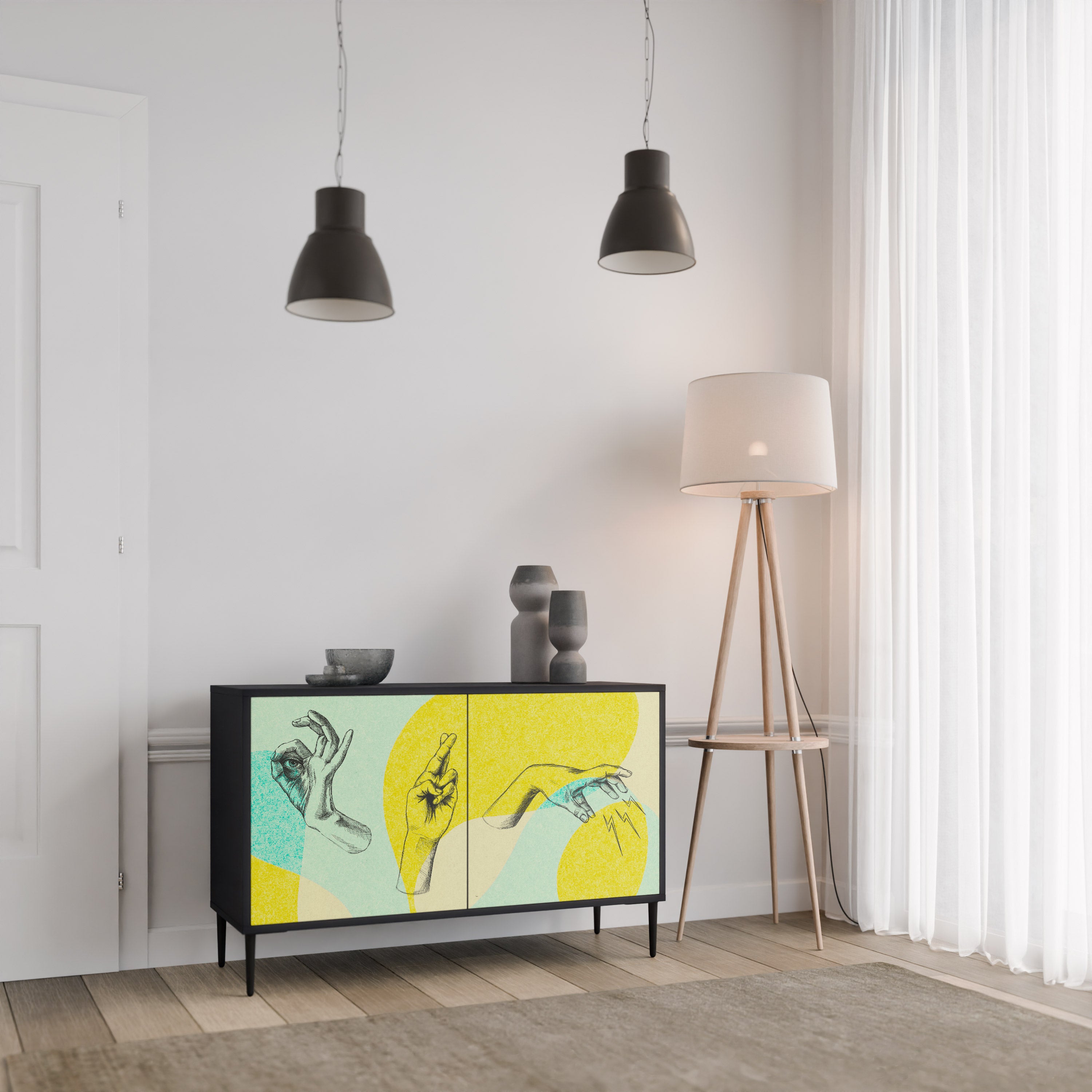 BODY LANGUAGE Skänk med två dörrar