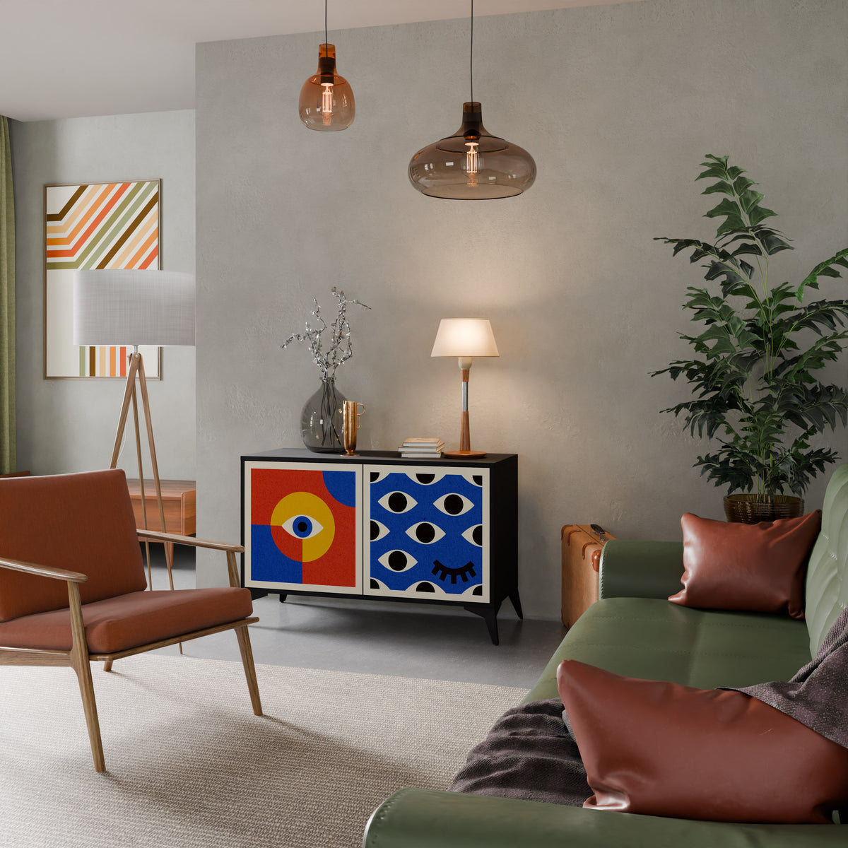 GEOMETRIC EYES 2-türiges Sideboard