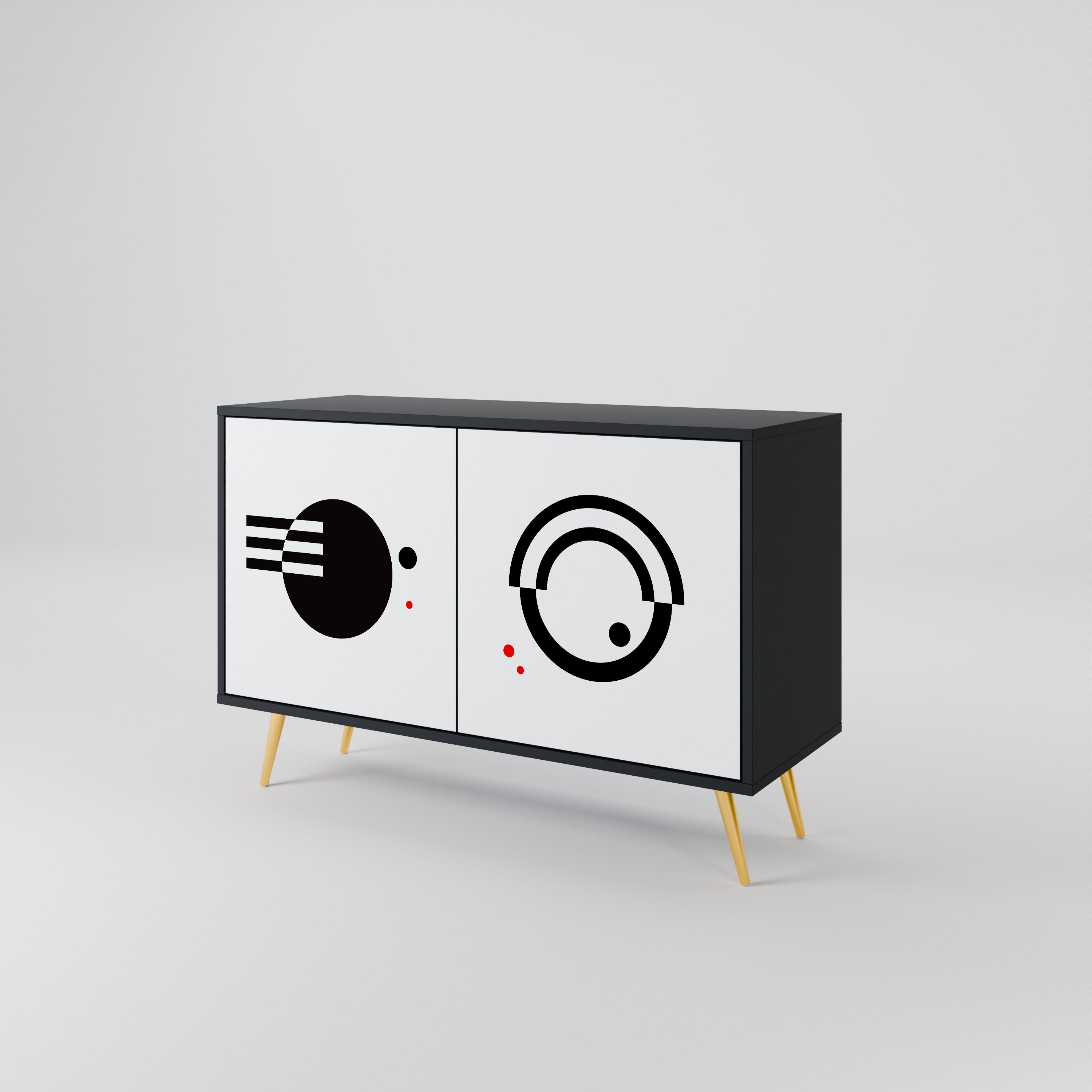 BLACK AND WHITE COMBINATION 2-türiges Sideboard