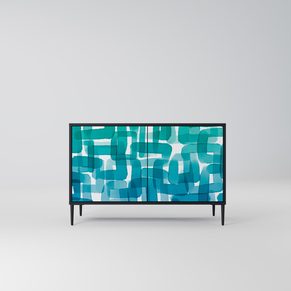 TURQUOISE RECTANGLES 2-türiges Sideboard