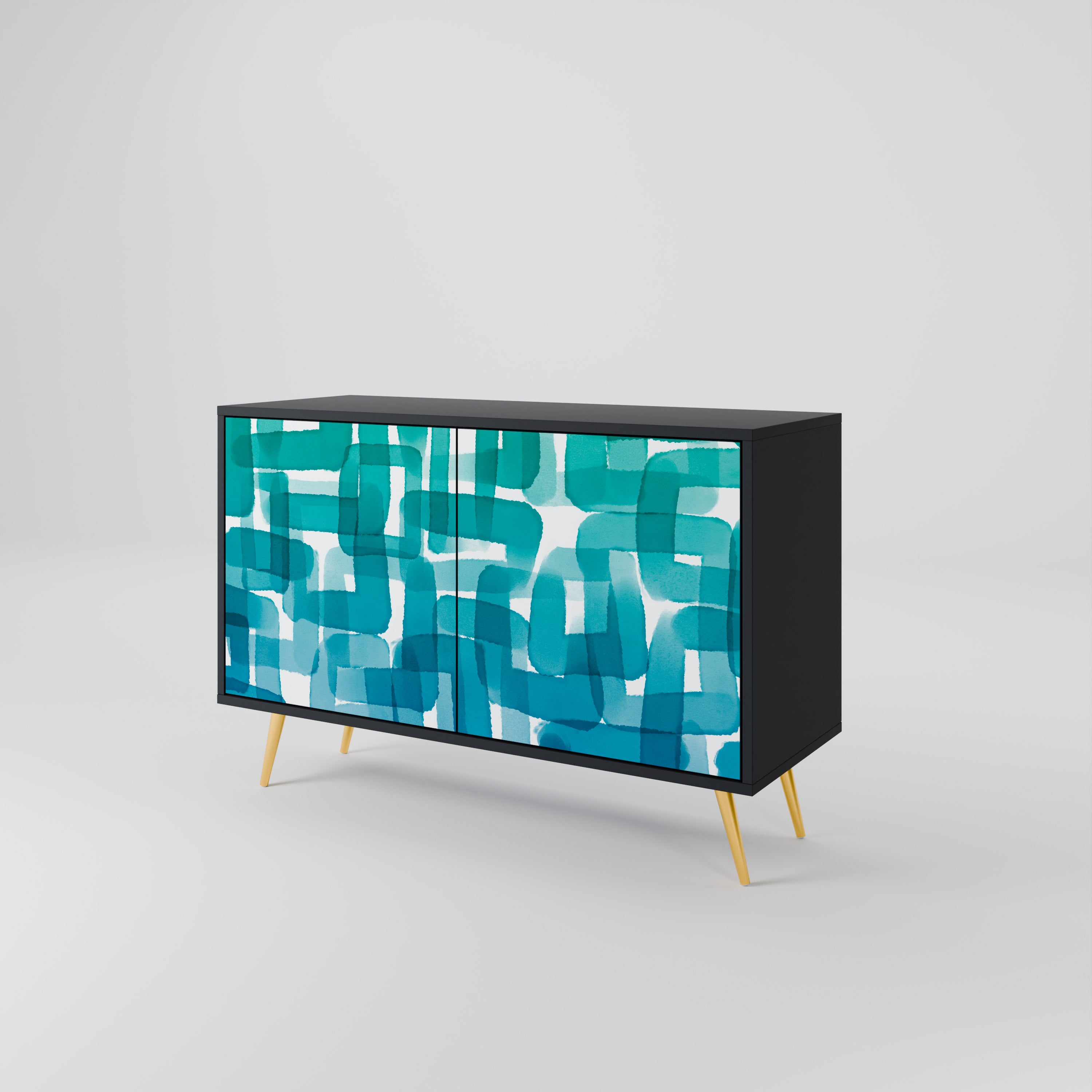 TURQUOISE RECTANGLES 2-türiges Sideboard