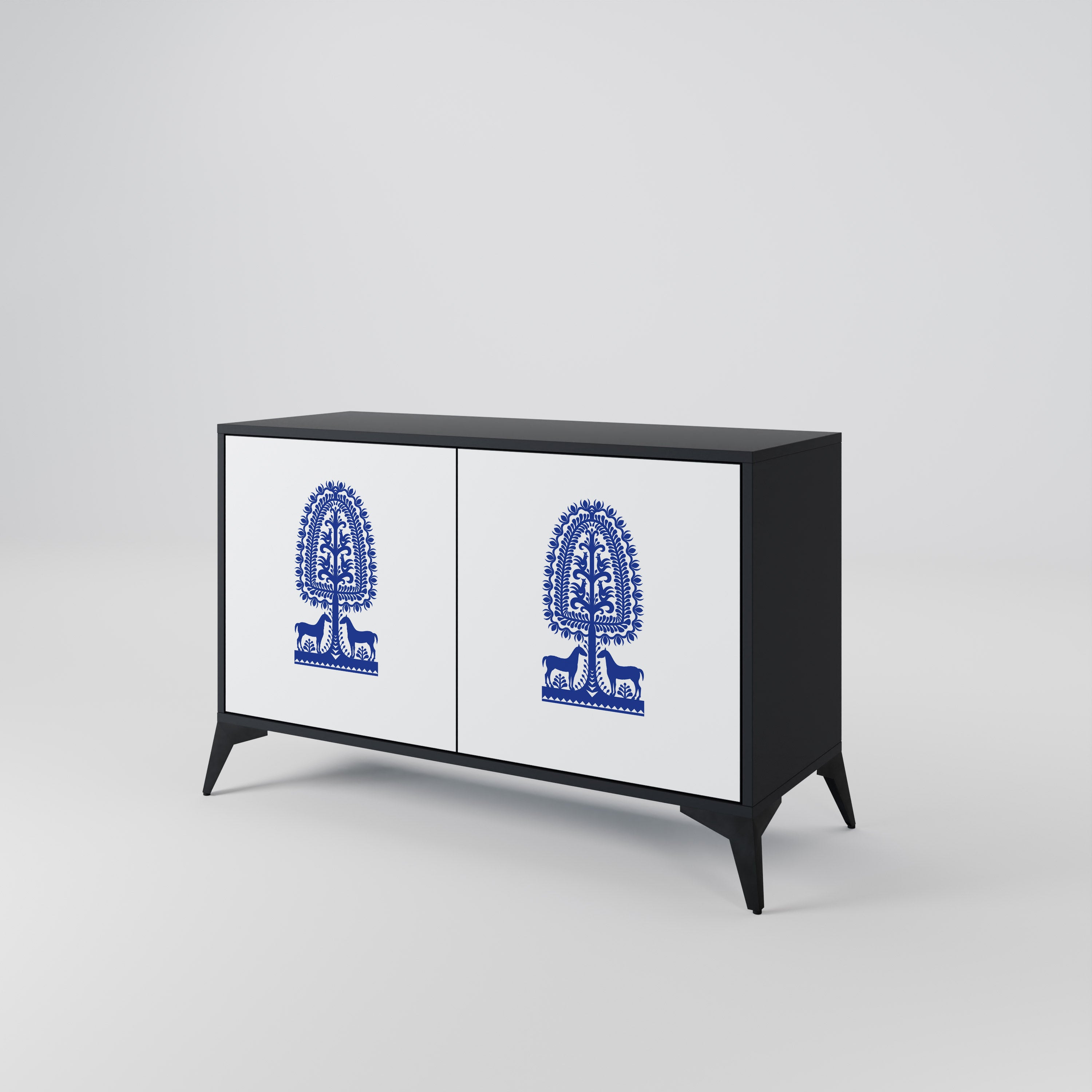 POLISH FOLK ART 2-Door Sideboard