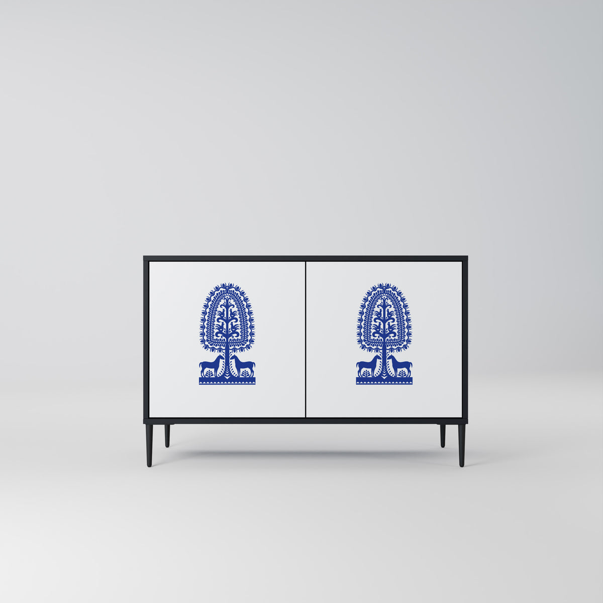 POLISH FOLK ART 2-türiges Sideboard