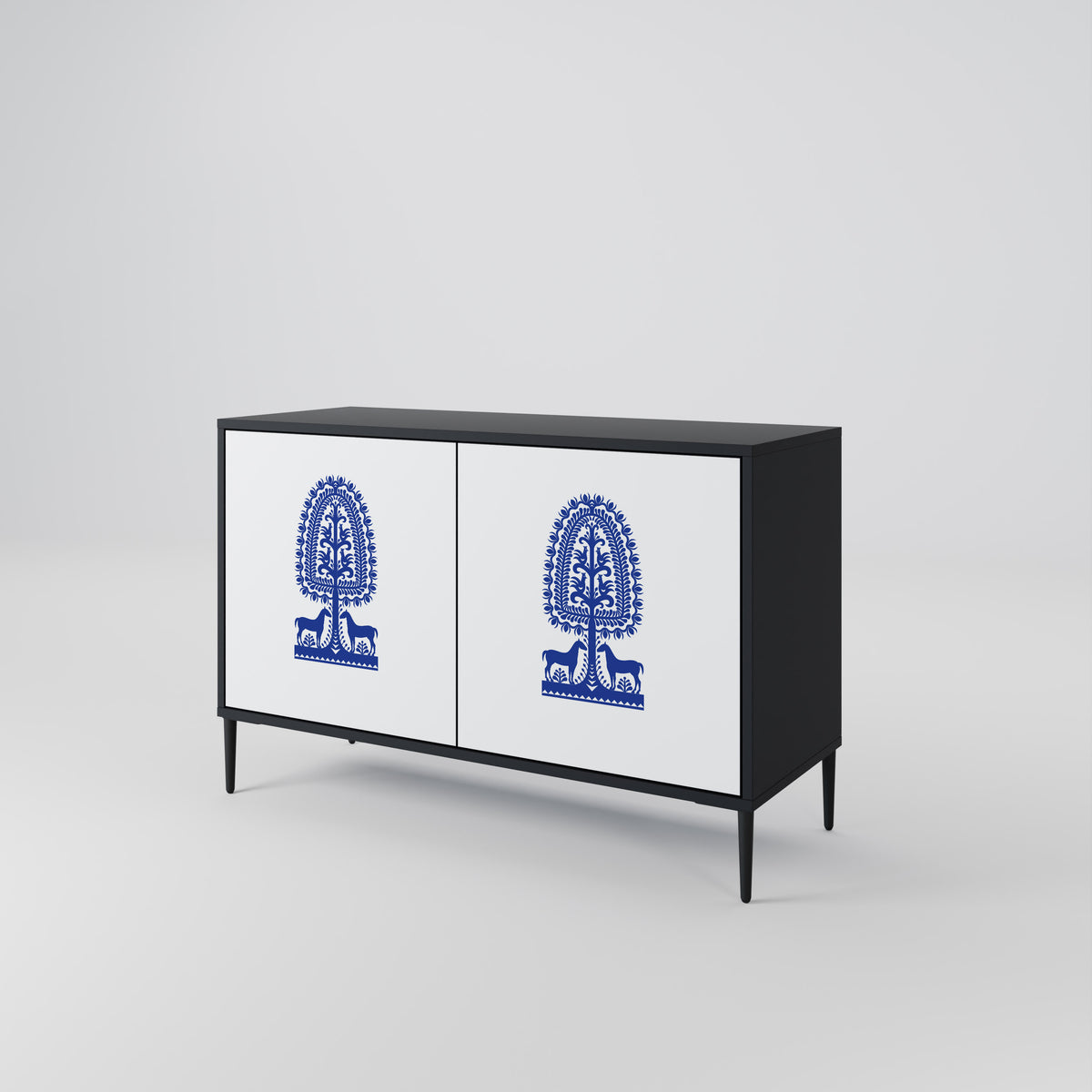 POLISH FOLK ART 2-Door Sideboard