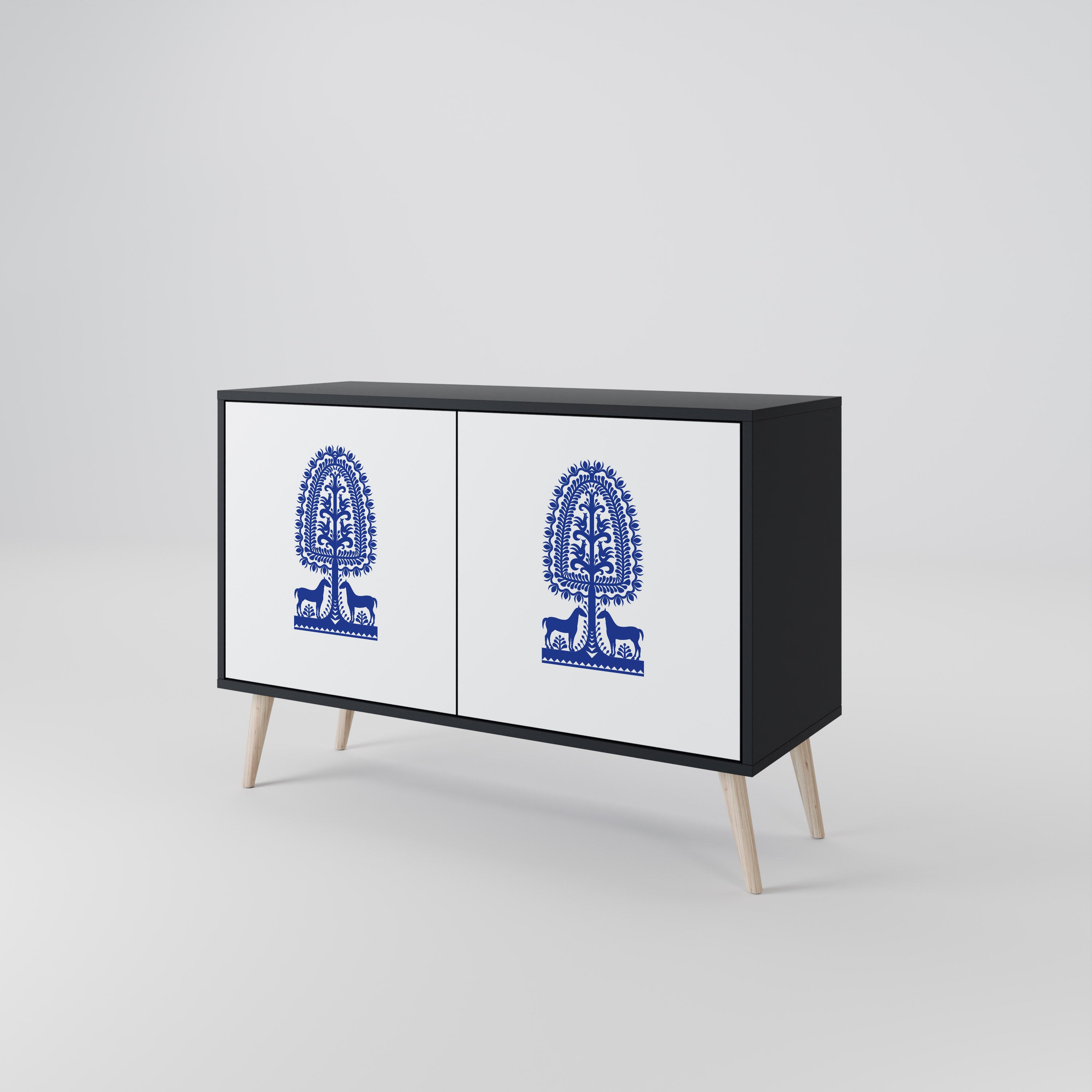 POLISH FOLK ART 2-Door Sideboard