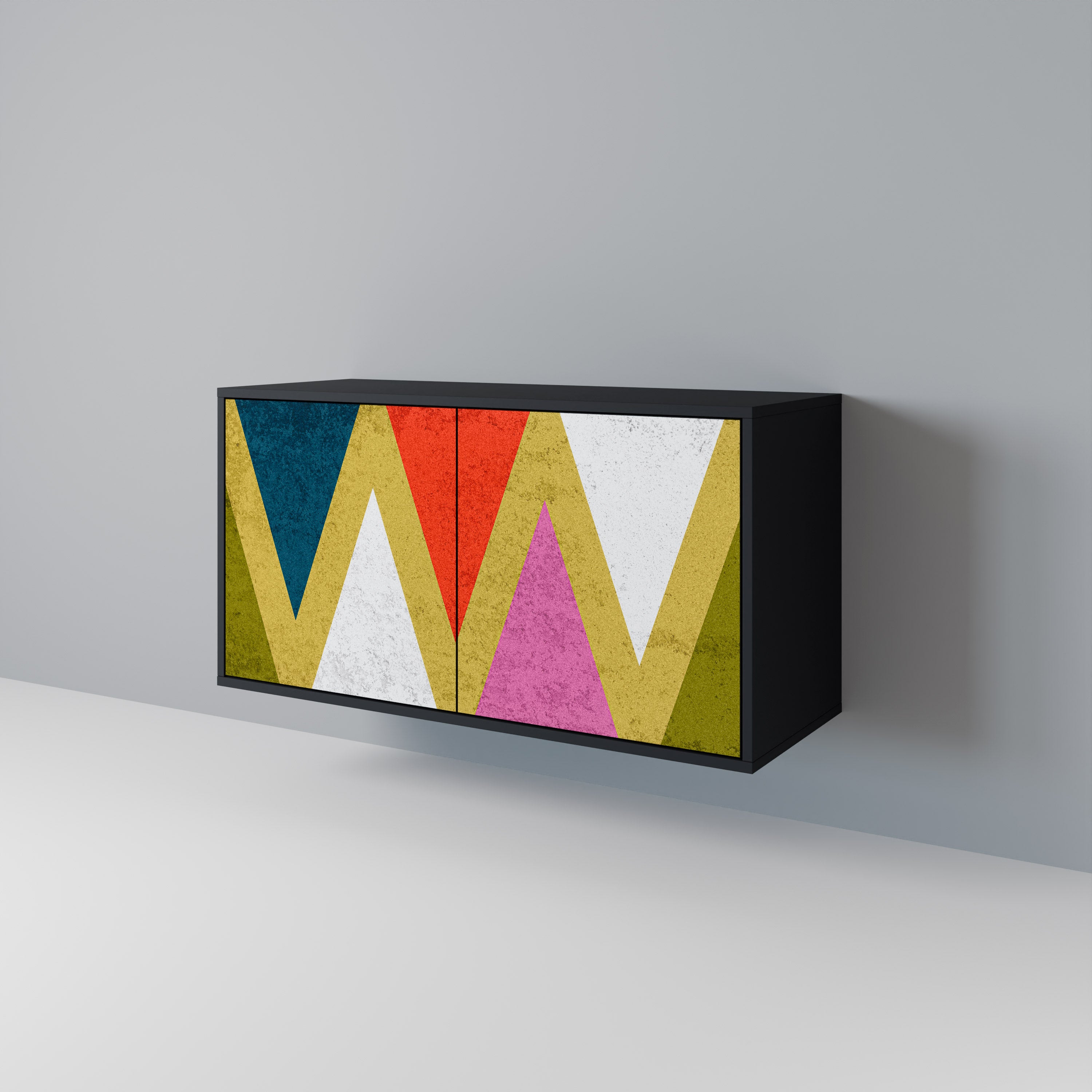 COLORFUL TRIANGLES 2-Door Sideboard