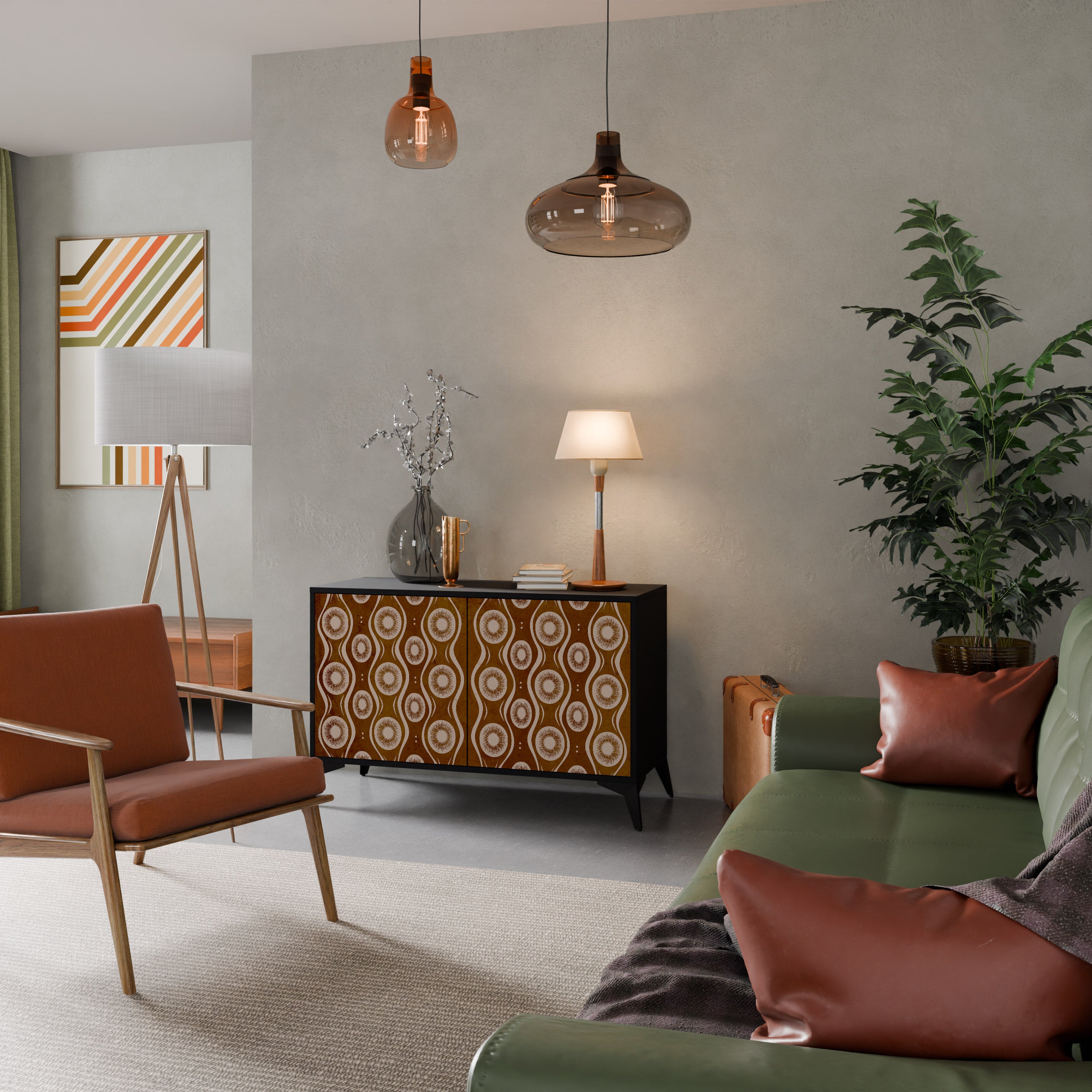 BROWN EYES Skänk med två dörrar