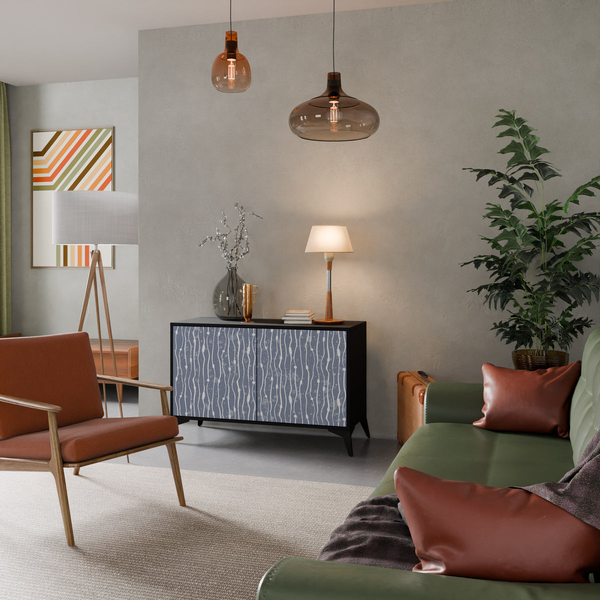 GRAPHITE RAIN 2-türiges Sideboard
